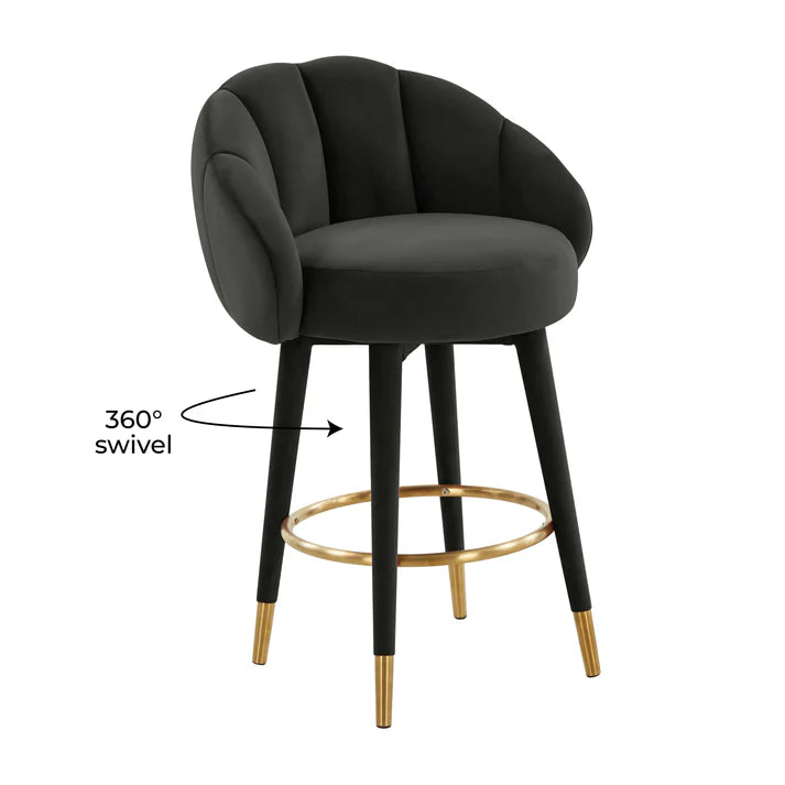 Myla Velvet Swivel Stool