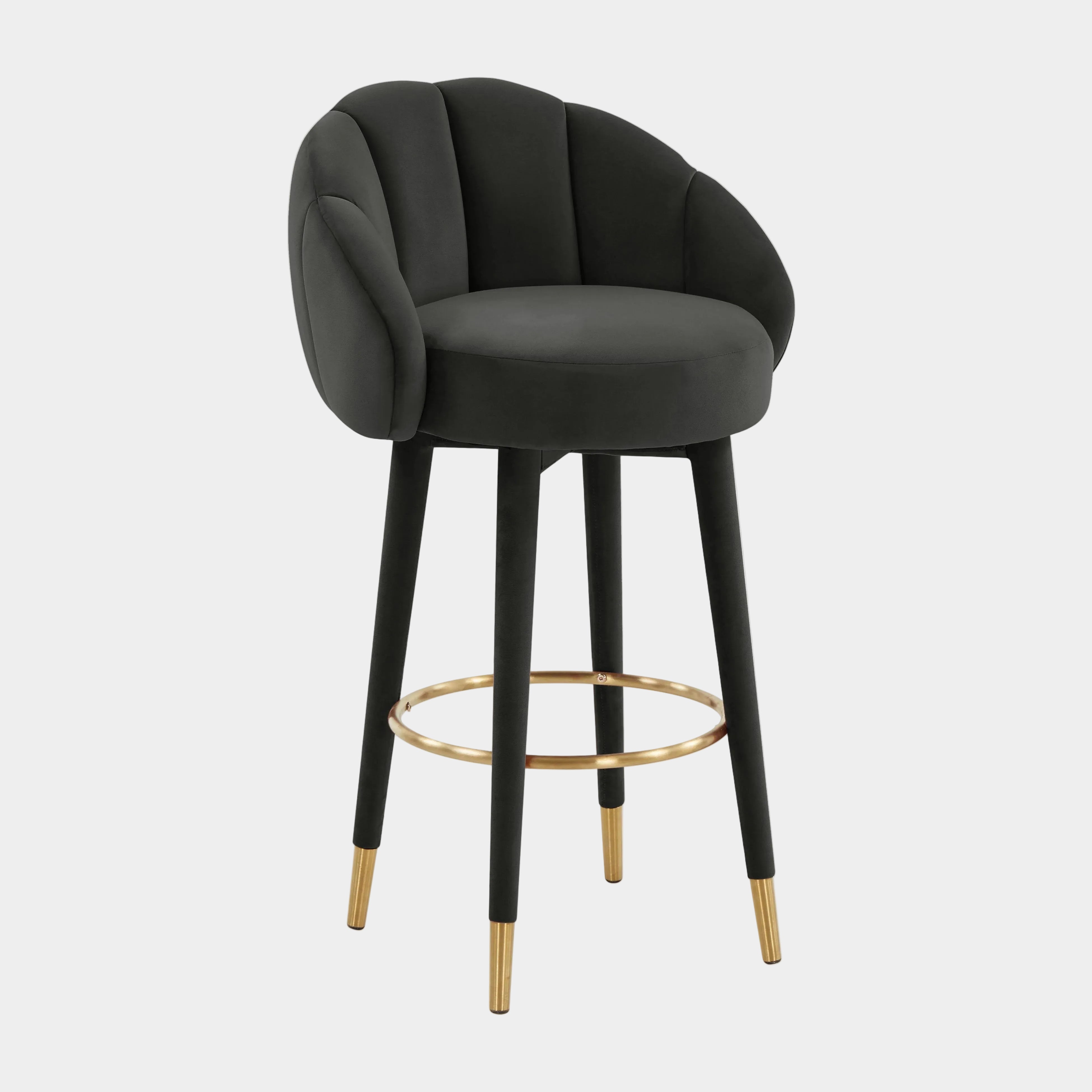 Myla Performance Velvet Swivel Stool
