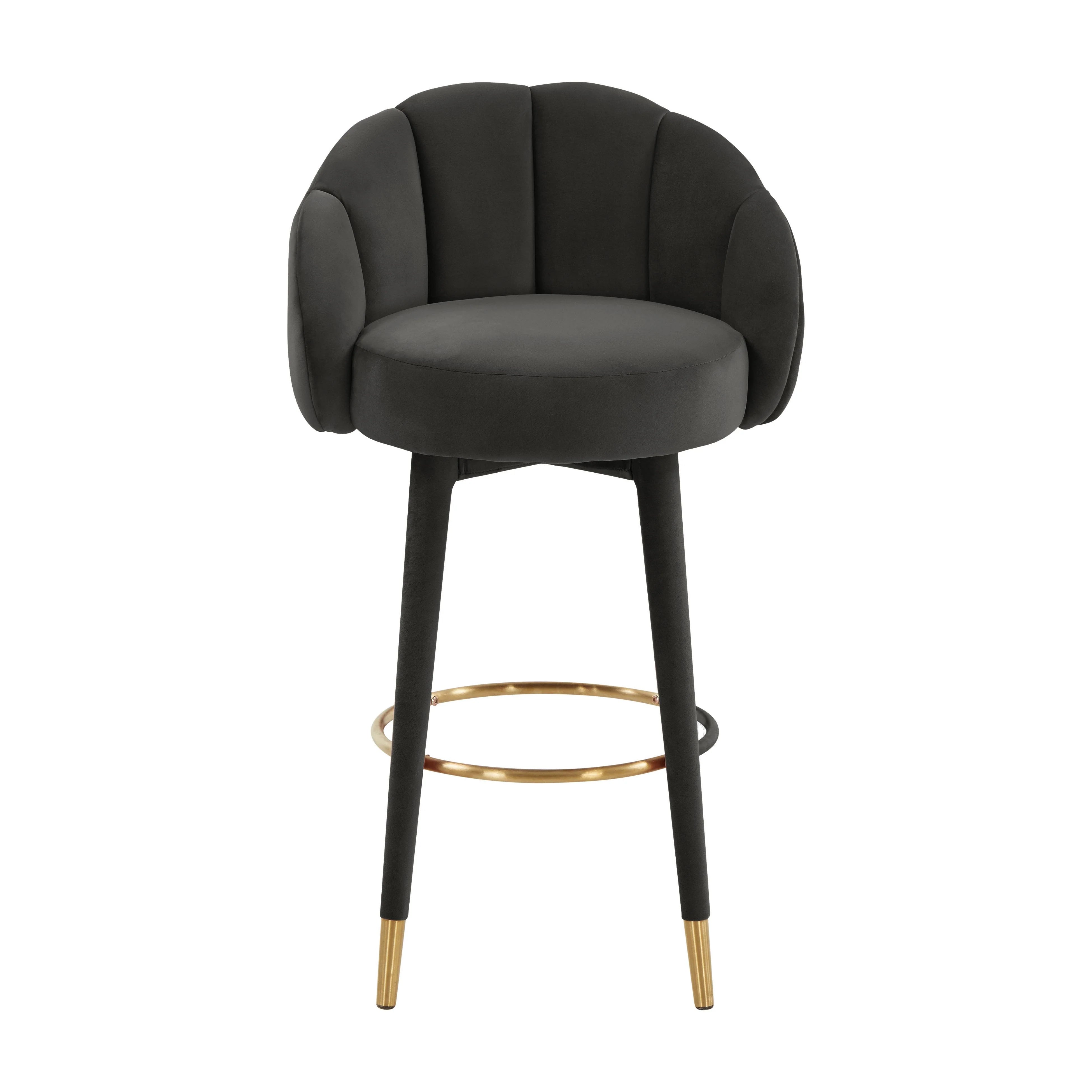 Myla Performance Velvet Swivel Stool