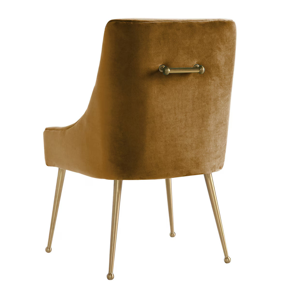 Chaise d'appoint Beatrix en velours cognac