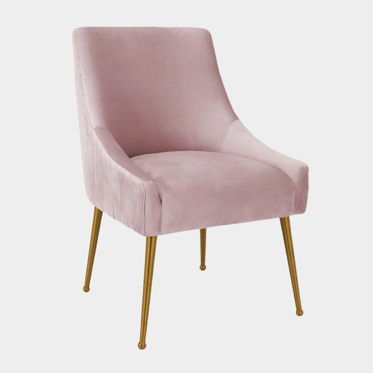 Beatrix Pleated Mauve Velvet Side Chair