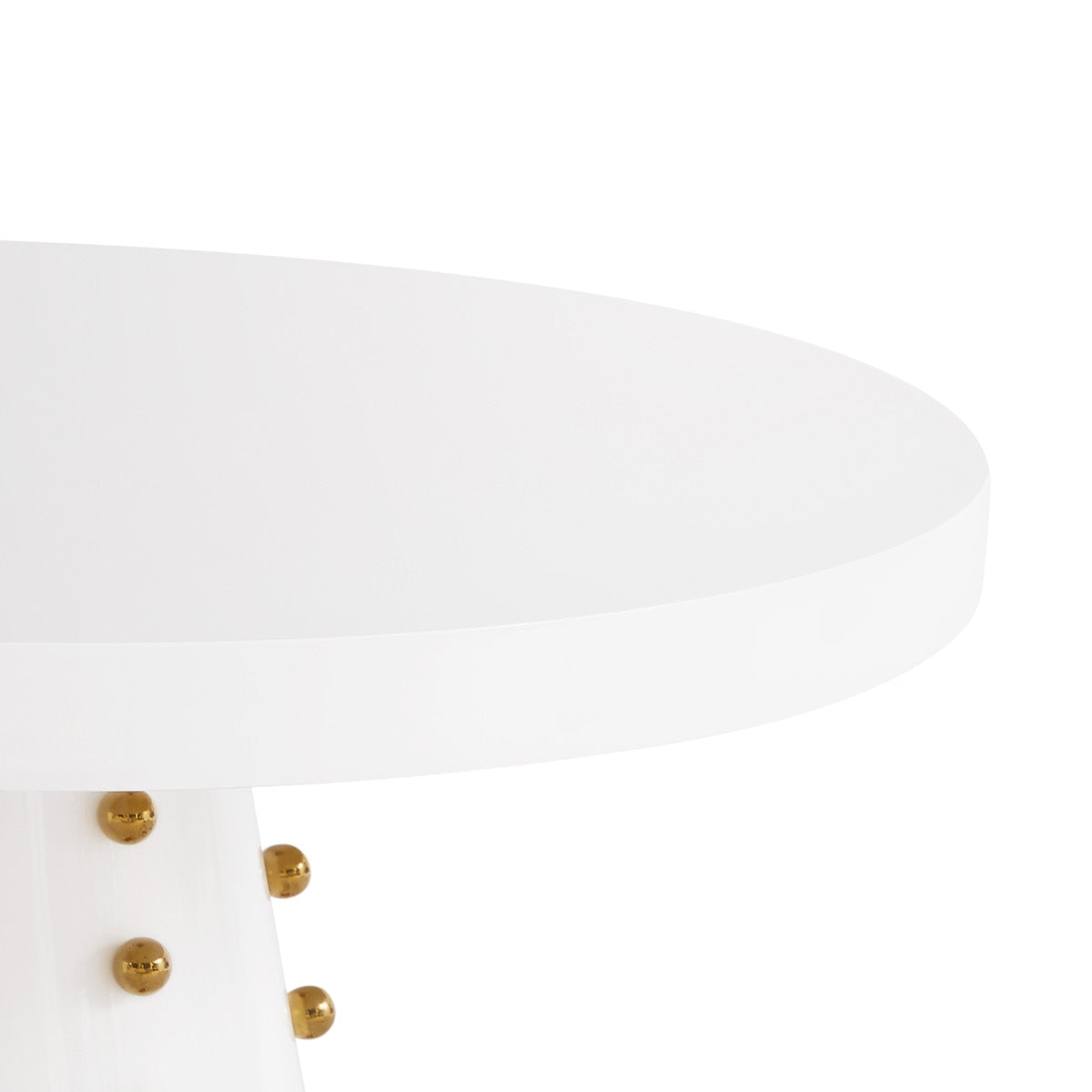 Janice White Lacquer 44" Round Dinette Table