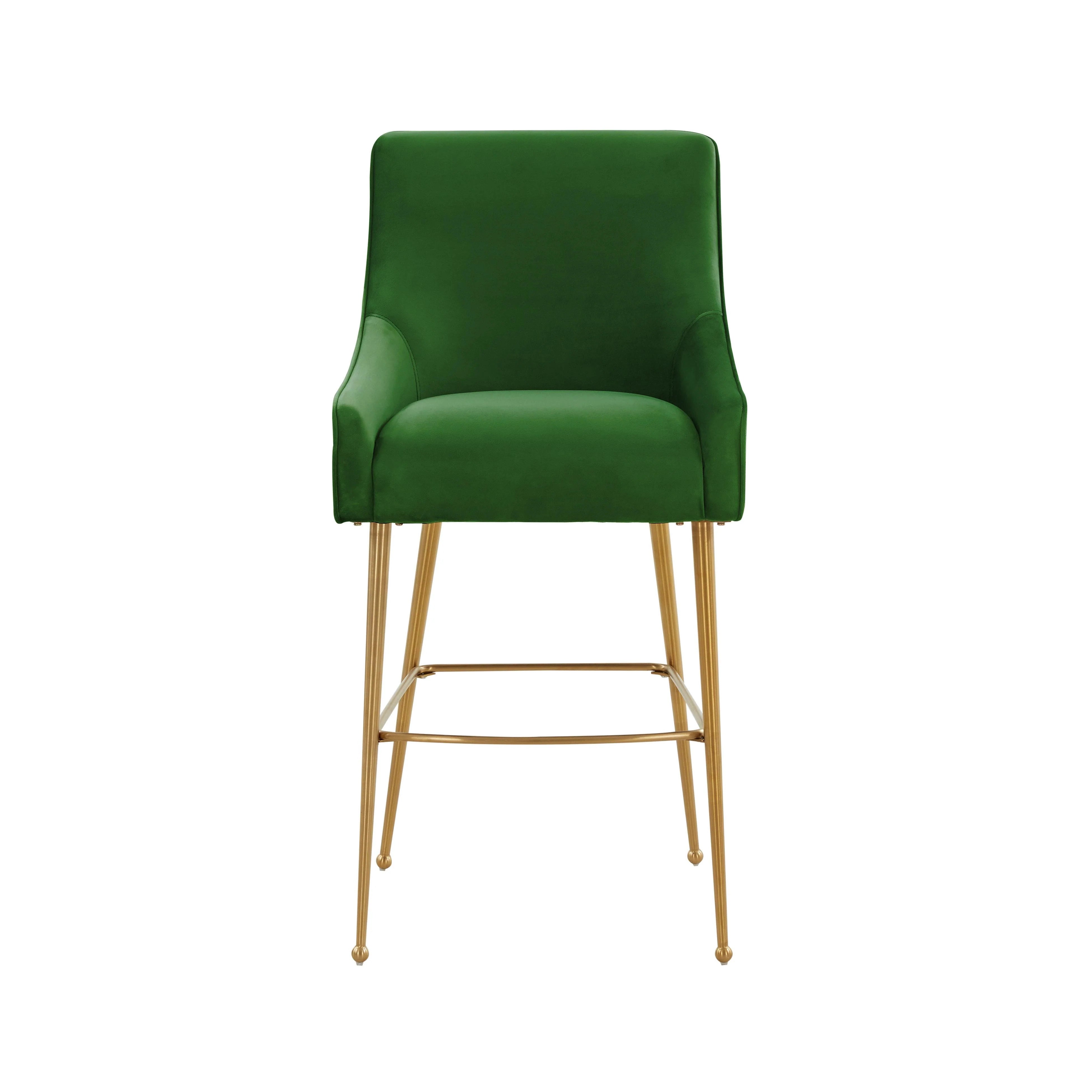 Tabouret de bar Beatrix en velours vert