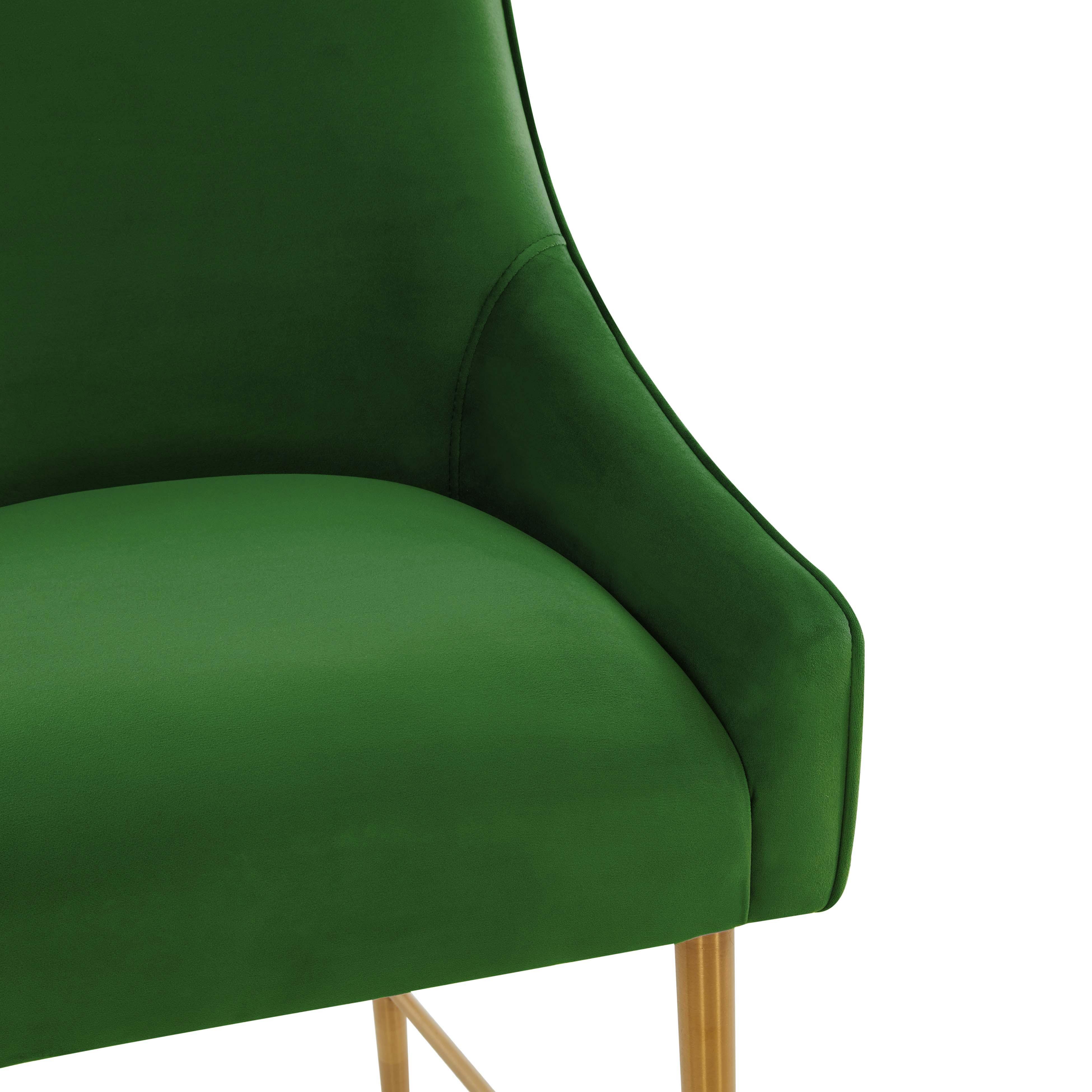 Tabouret de bar Beatrix en velours vert