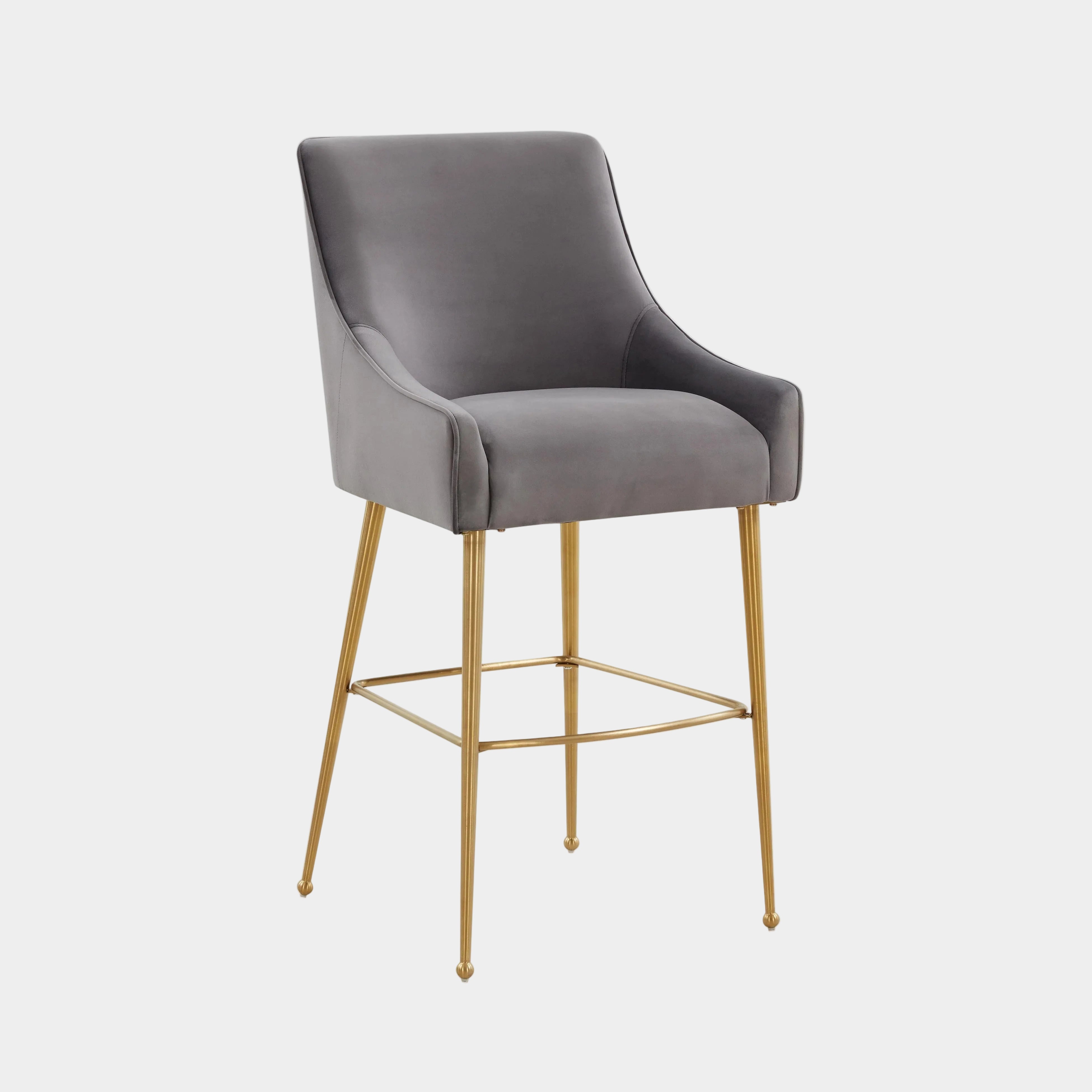 Tabouret de bar Beatrix en velours vert