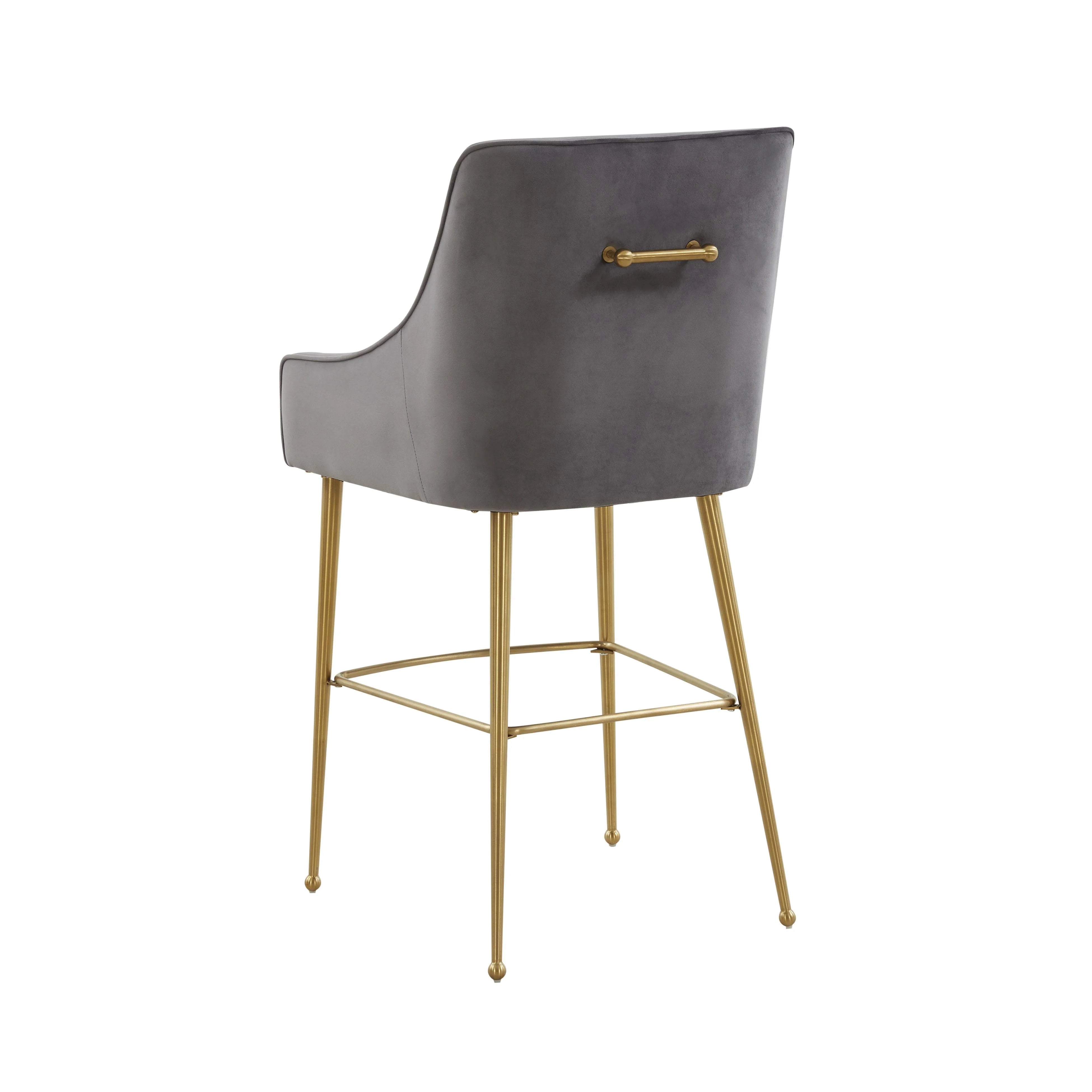 Tabouret de bar Beatrix en velours vert