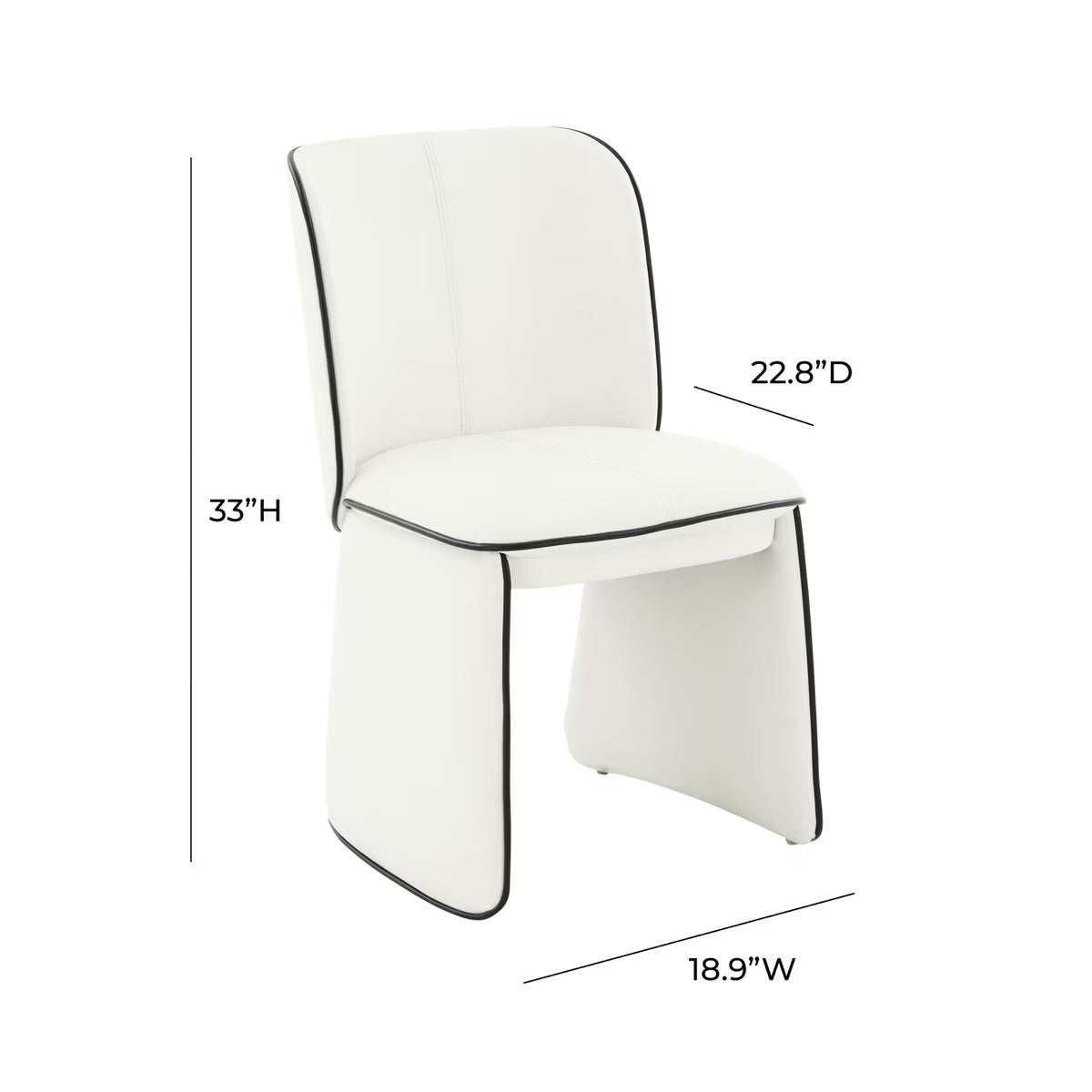 Kinsley Cream Performance Vegan Leather Dining Chair