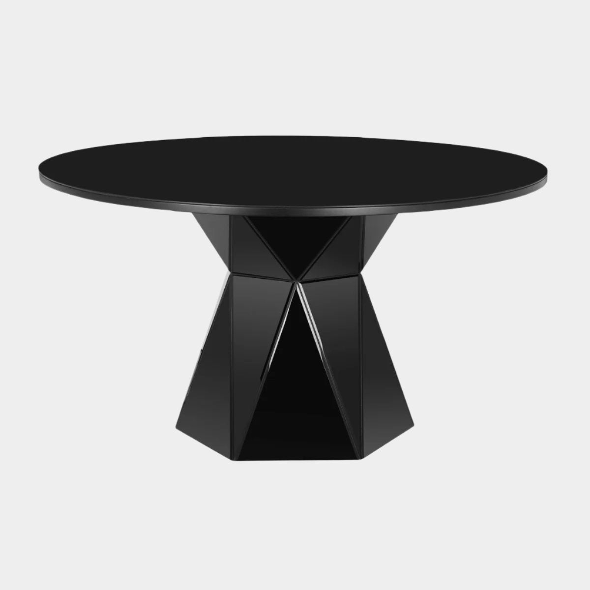 Iris Black Glass Dining Table