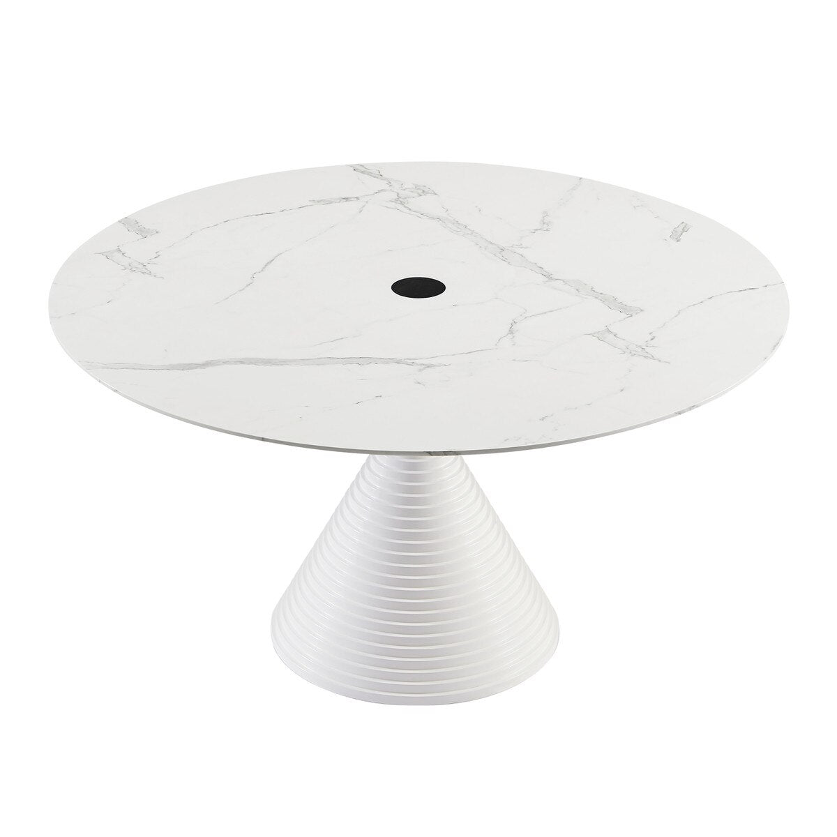 Piper White 60" Round Dining Table