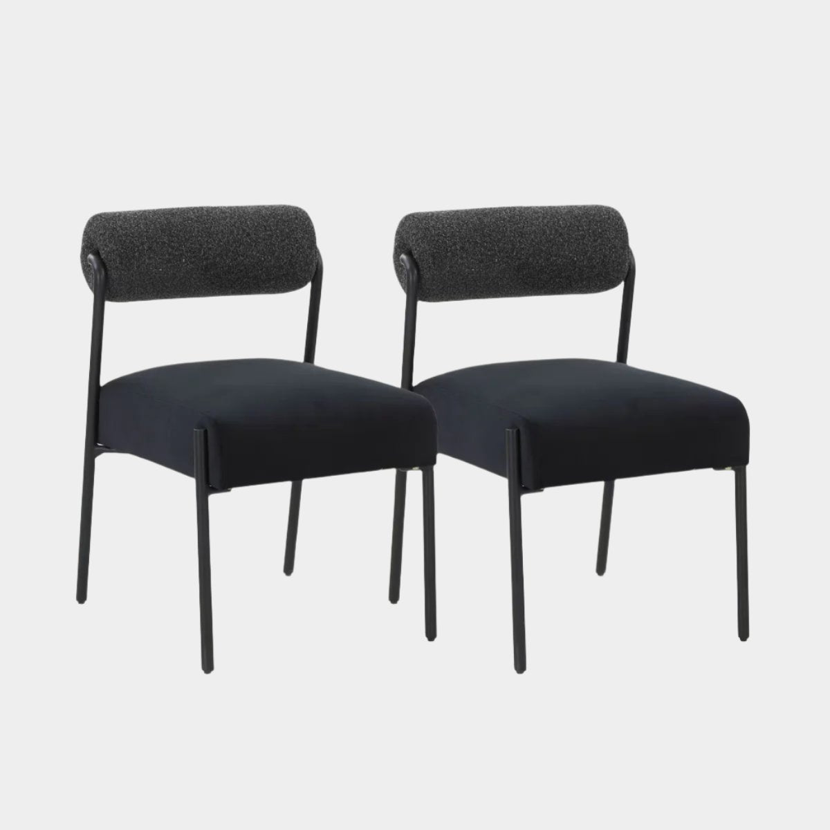 Jolene Black Velvet Dining Chair - Set of 2