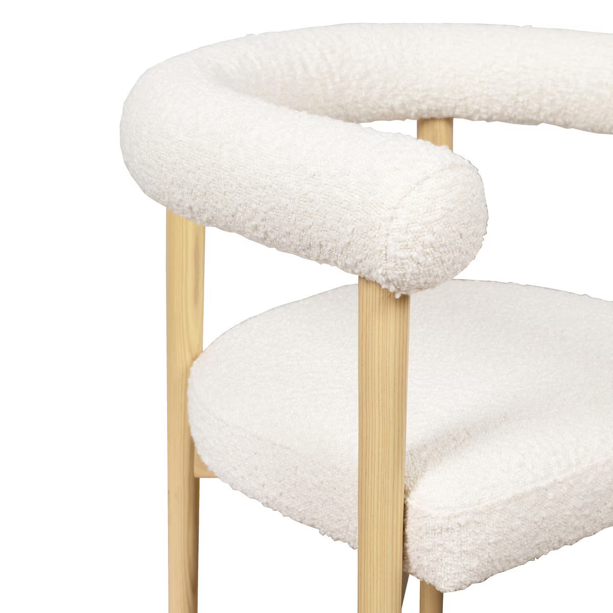 Spara Cream Performance Boucle Dining Chair