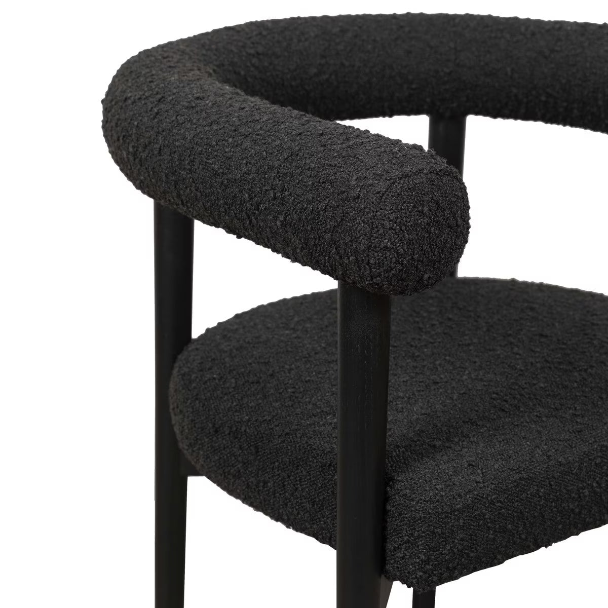 Spara Black Performance Boucle Dining Chair