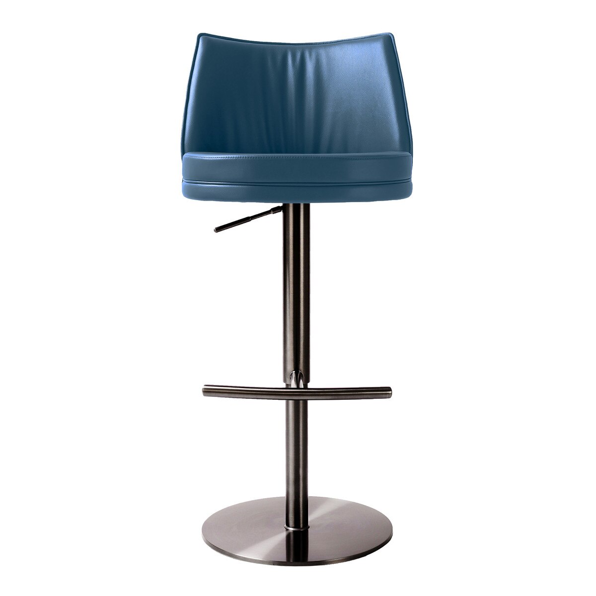 Gala Blue Performance Vegan Leather on Adjustable Stool