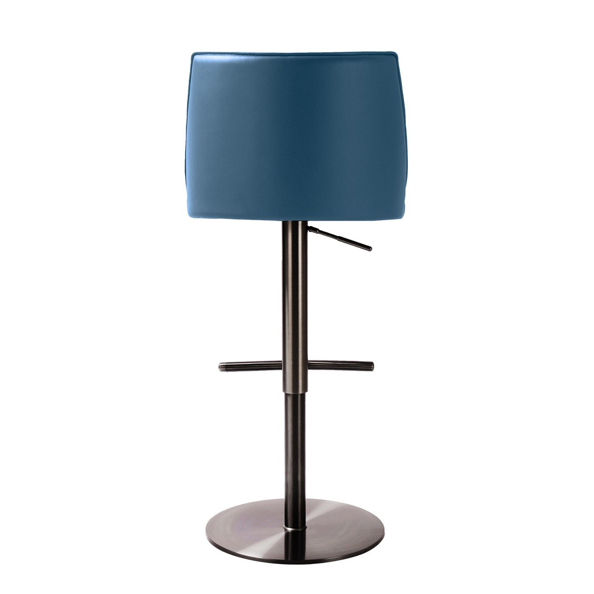 Gala Blue Performance Vegan Leather on Adjustable Stool