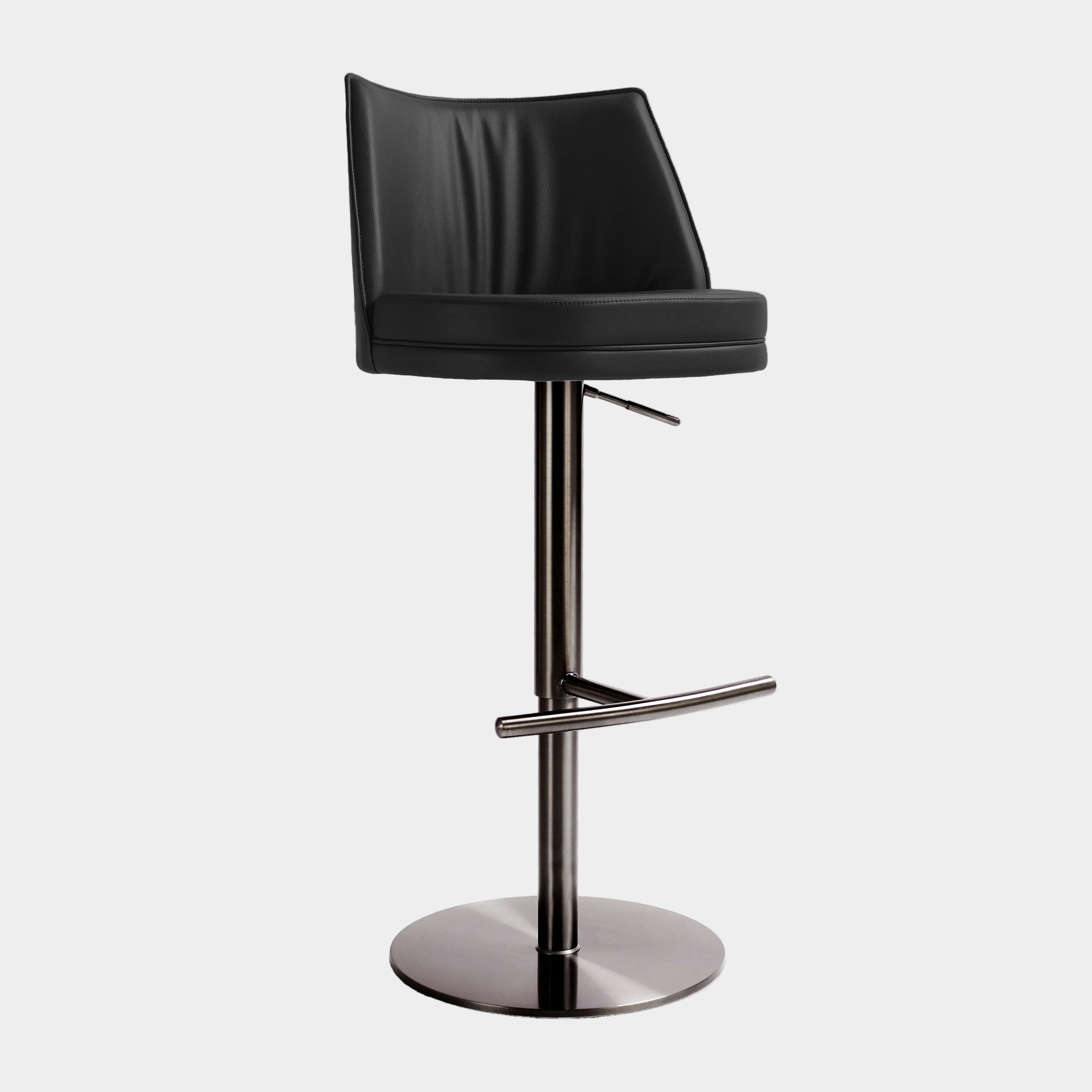 Gala Black Performance Cuir végétalien sur tabouret réglable