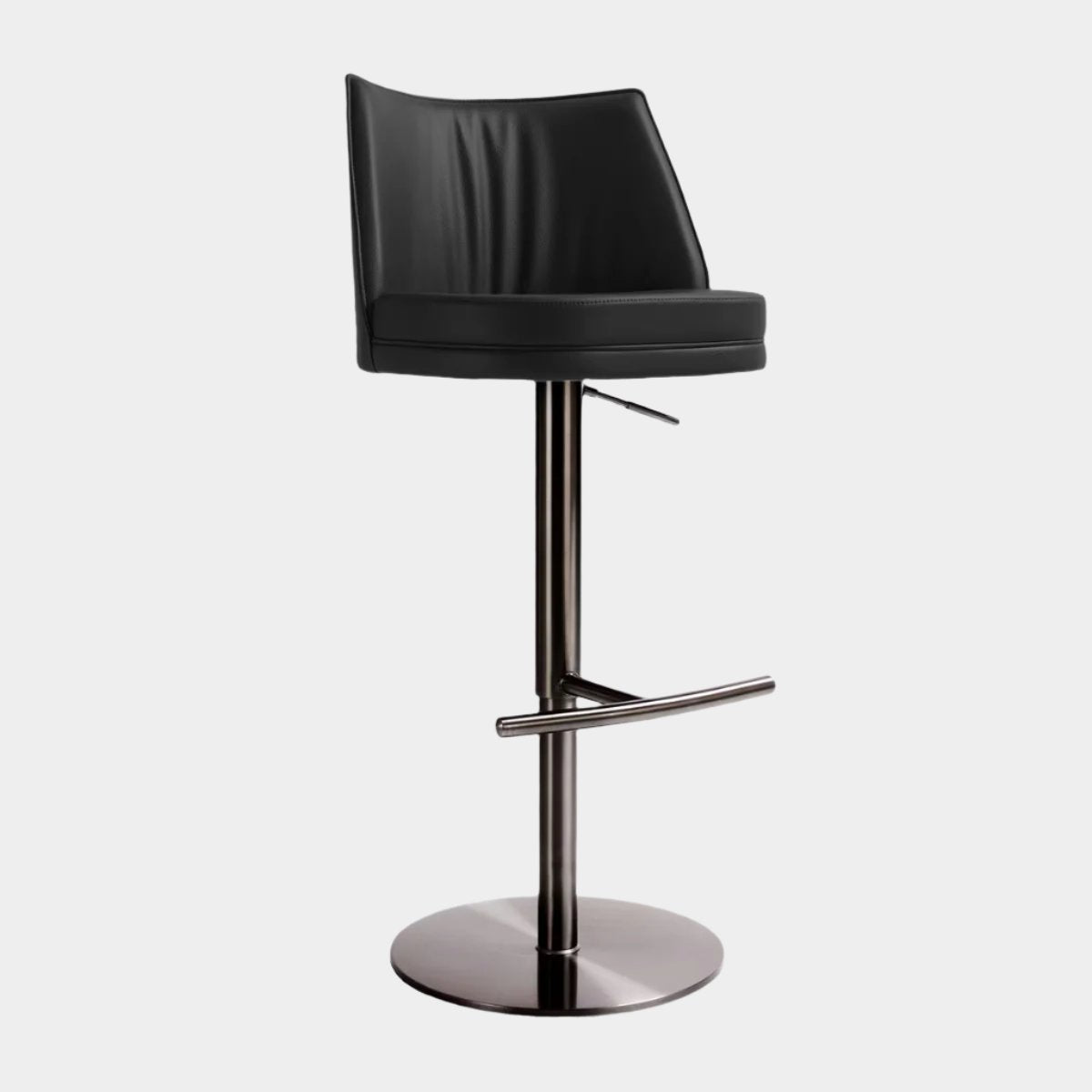 Gala Black Performance Vegan Leather on Adjustable Stool