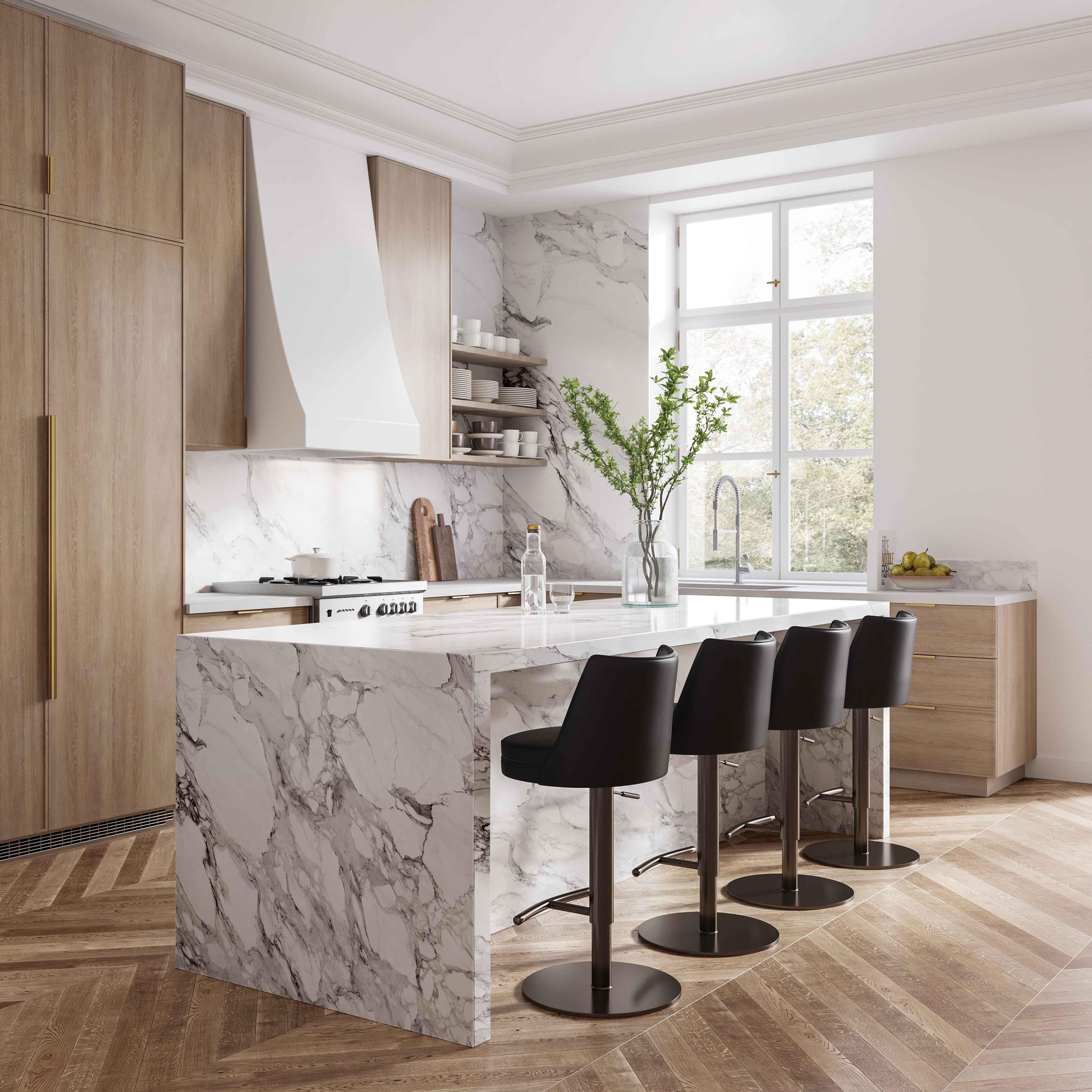 Gala Black Performance Cuir végétalien sur tabouret réglable