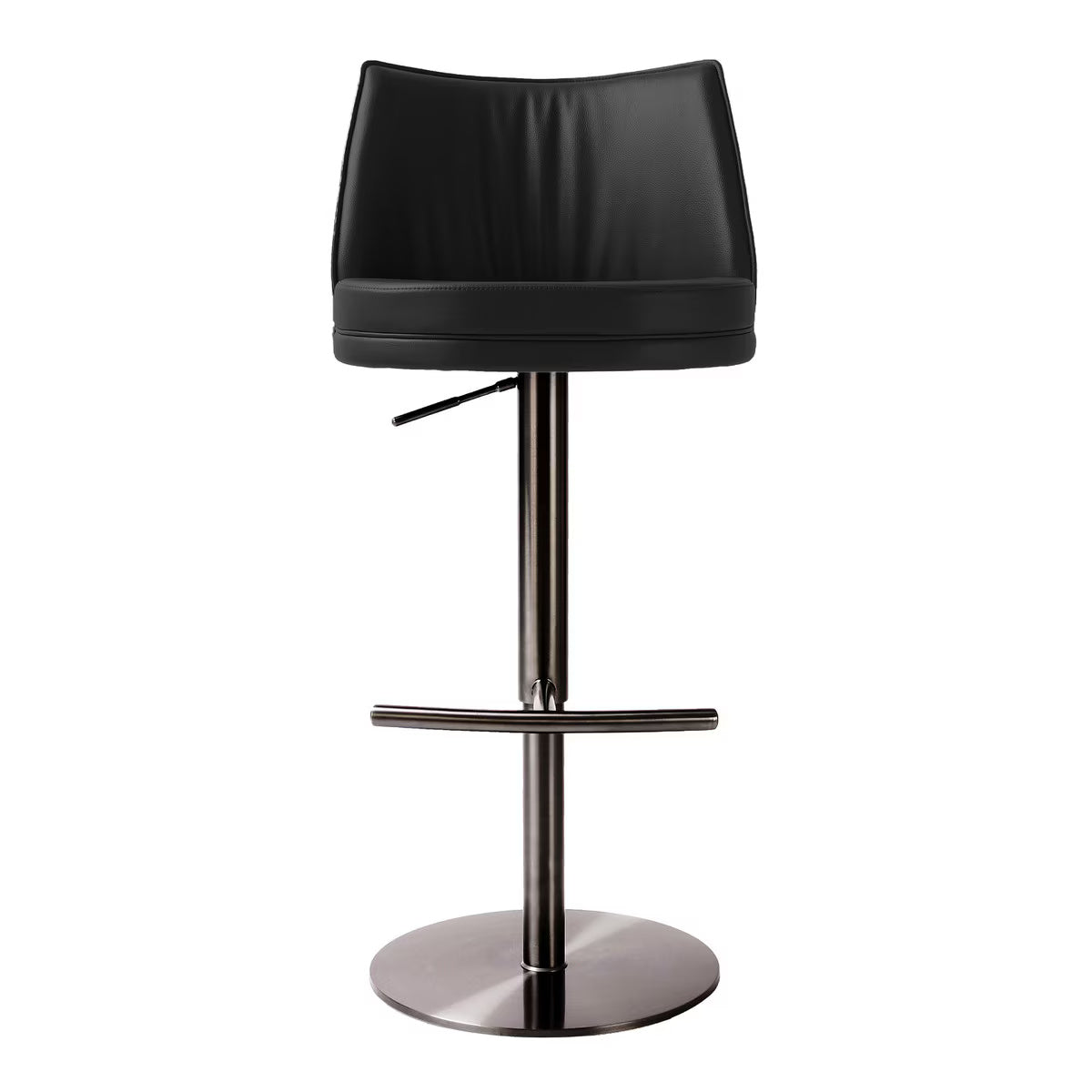 Gala Black Performance Vegan Leather on Adjustable Stool