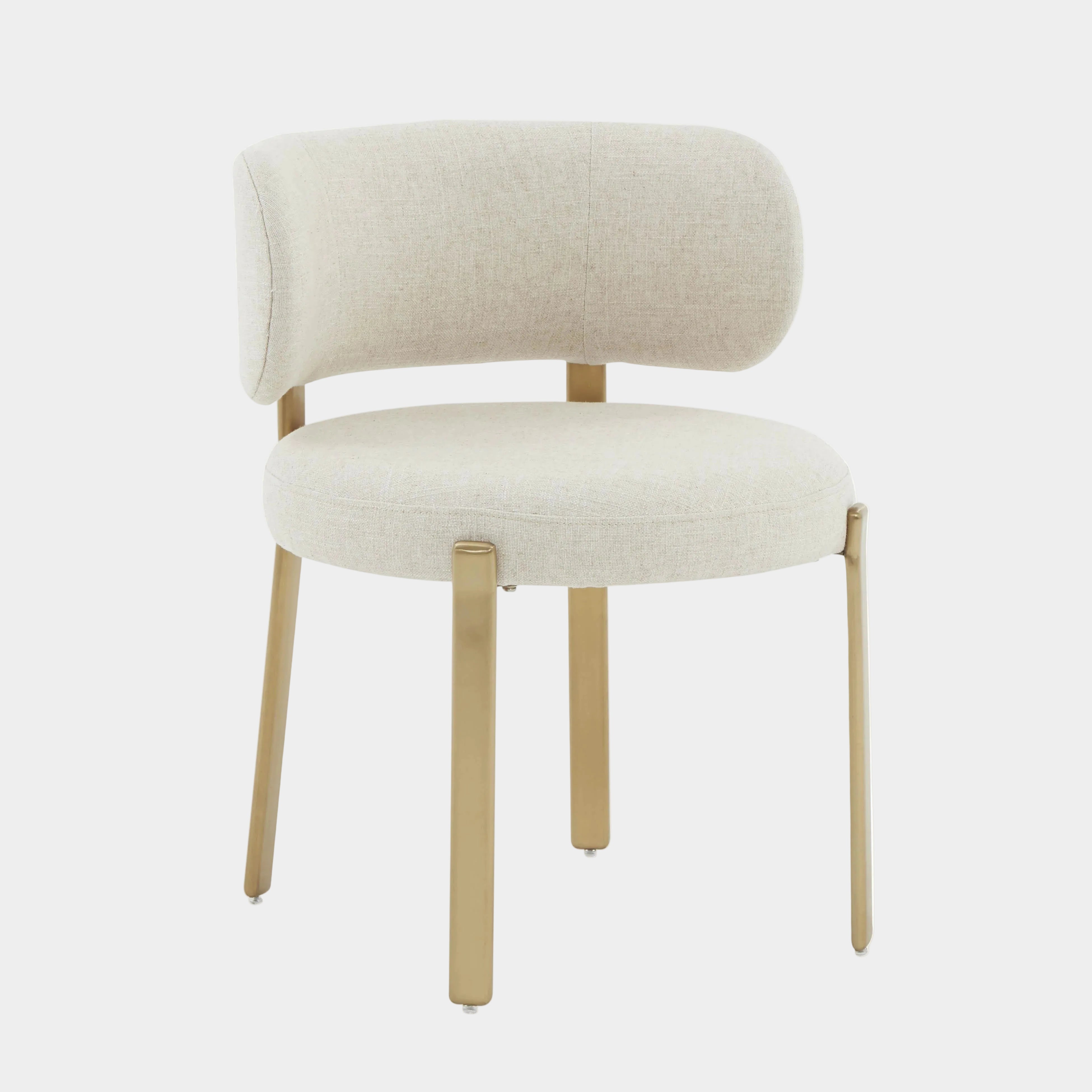 Margaret Cream Performance Linen Dining Chair