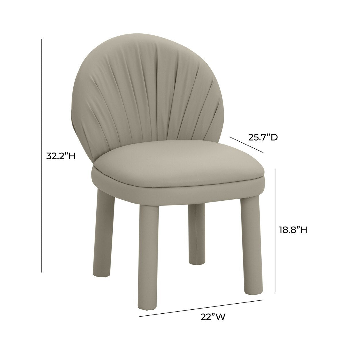 Aliyah Grey Performance Vegan Leather Dining Chair