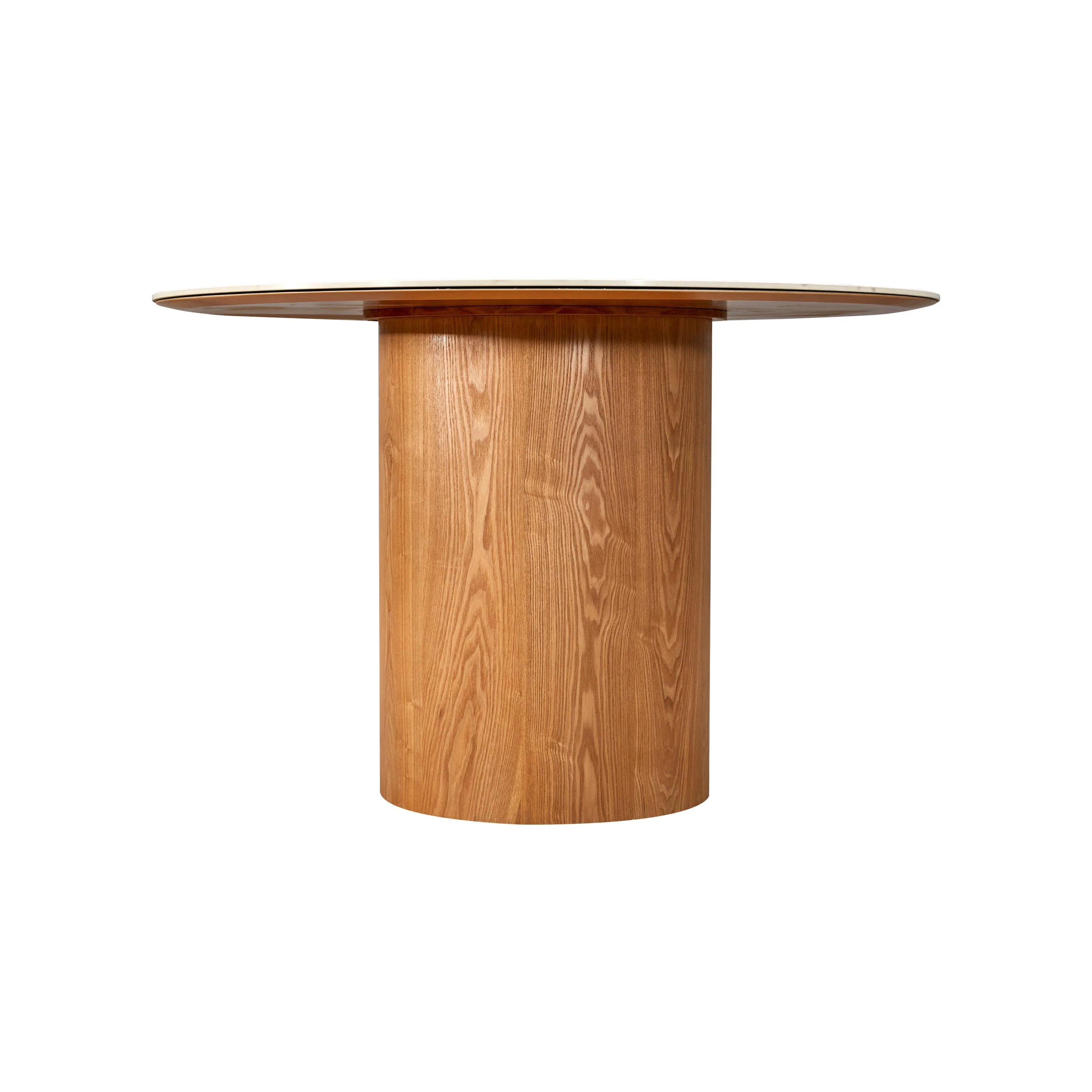 Tamara 47" Marble Ceramic Round Dinette Table