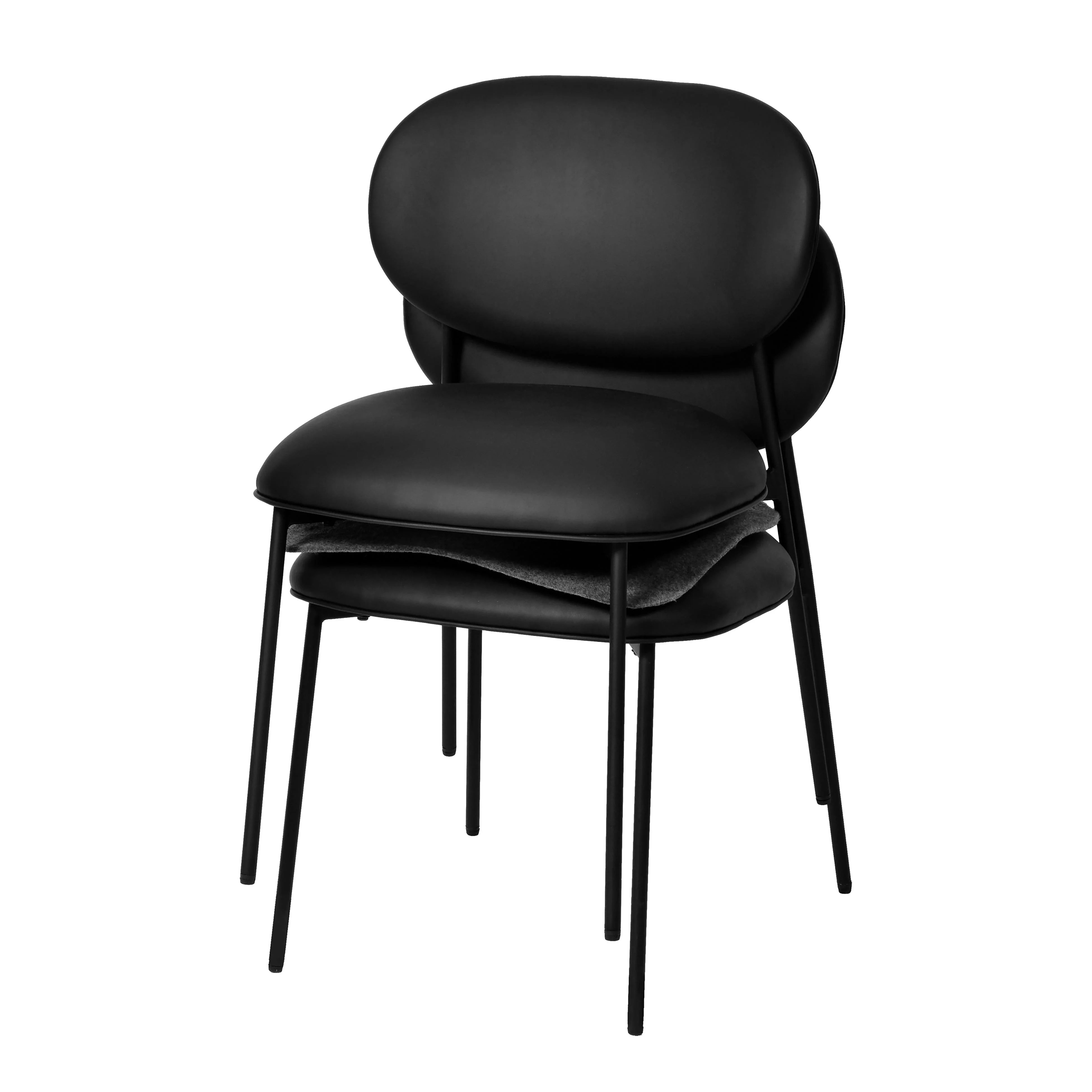 McKenzie Performance Vegan Leather Stackable Dining Chair - Set of 2