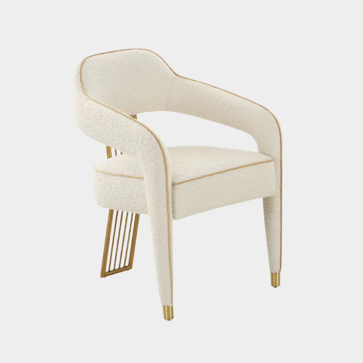 Corralis Cream Performance Boucle Dining Chair