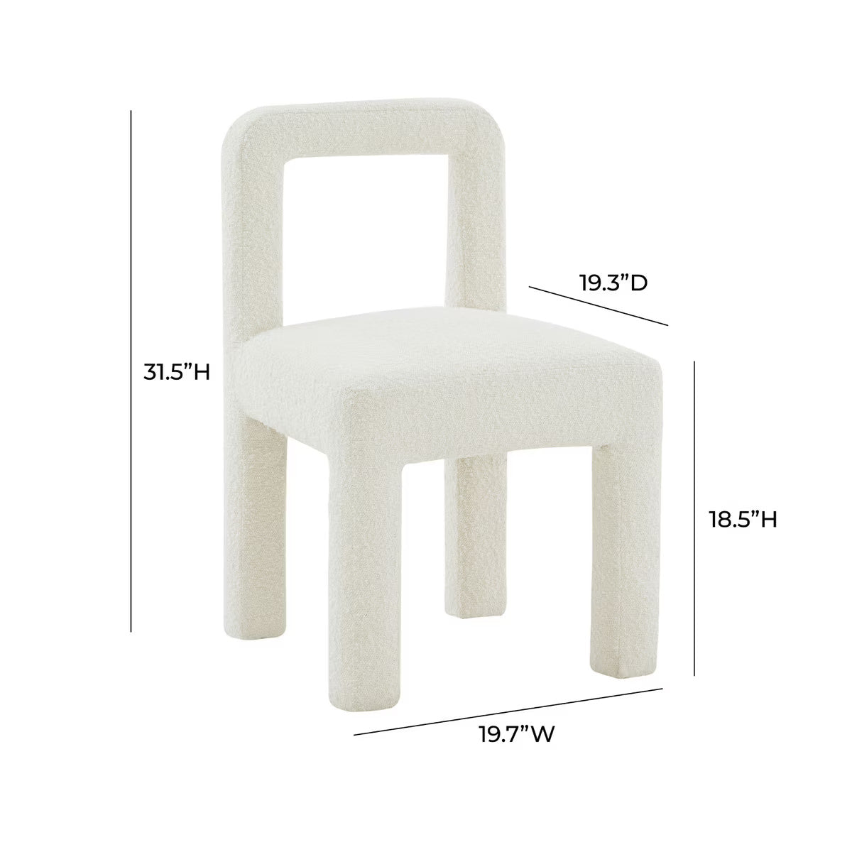 Hazel Cream Boucle Dining Chair