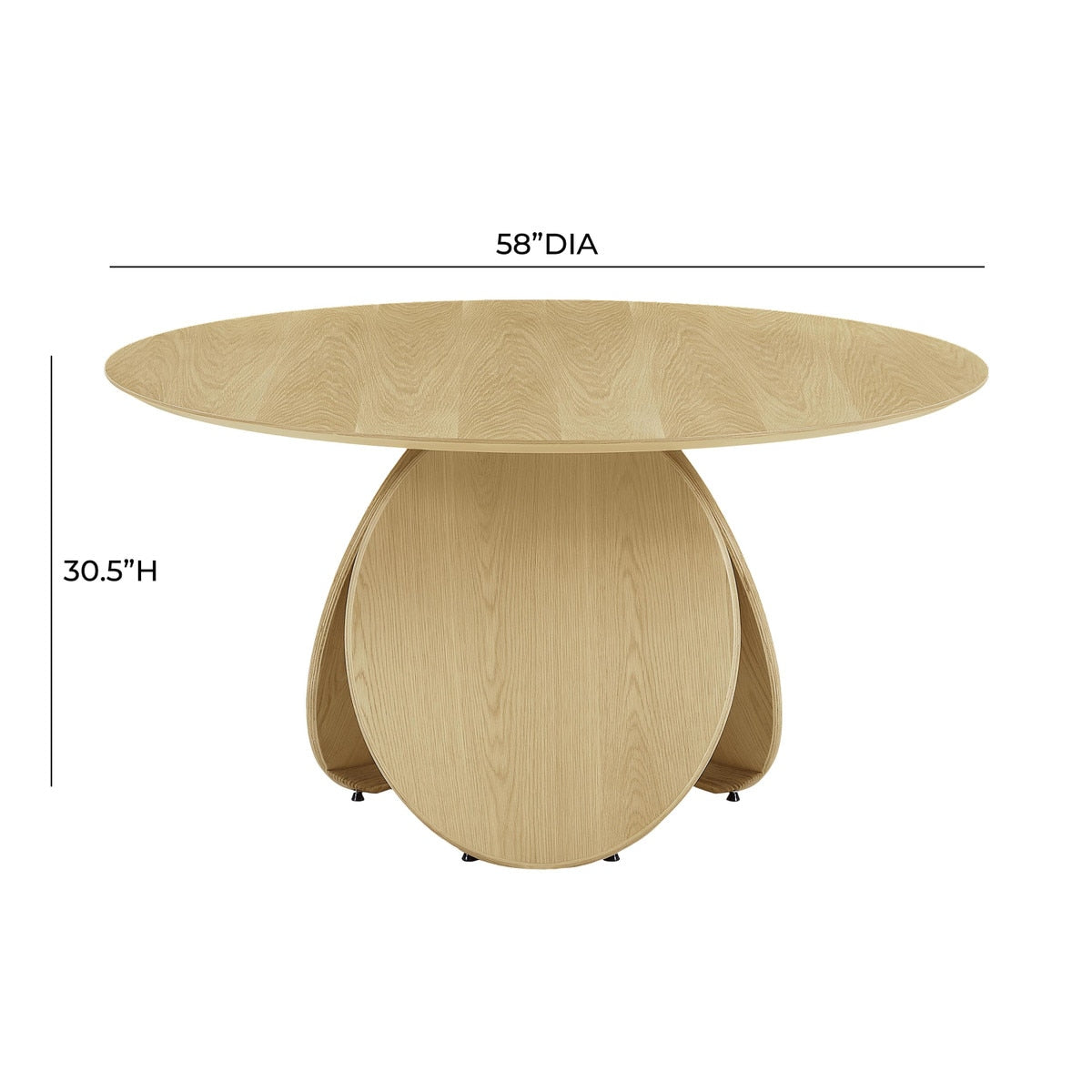 Emil Oak Round Dining Table