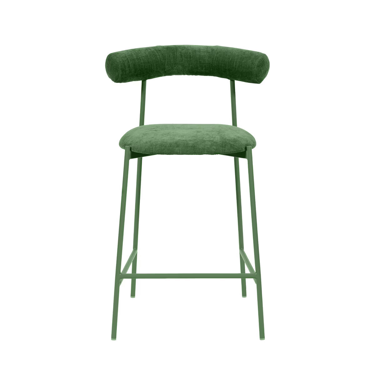 Liliana Forest Green Performance Velvet Counter Stool