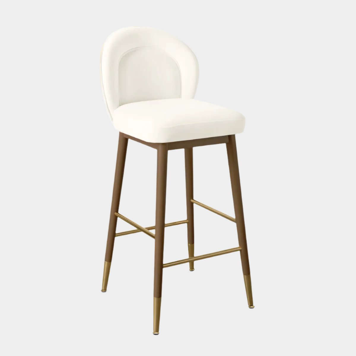 Hailey Cream Velvet Barstool