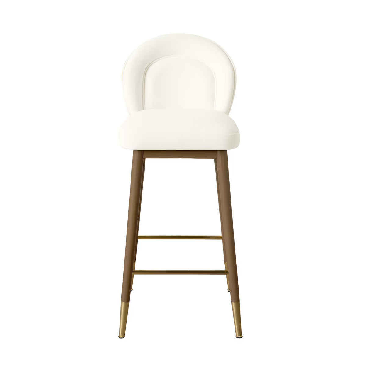 Hailey Cream Velvet Counter Stool