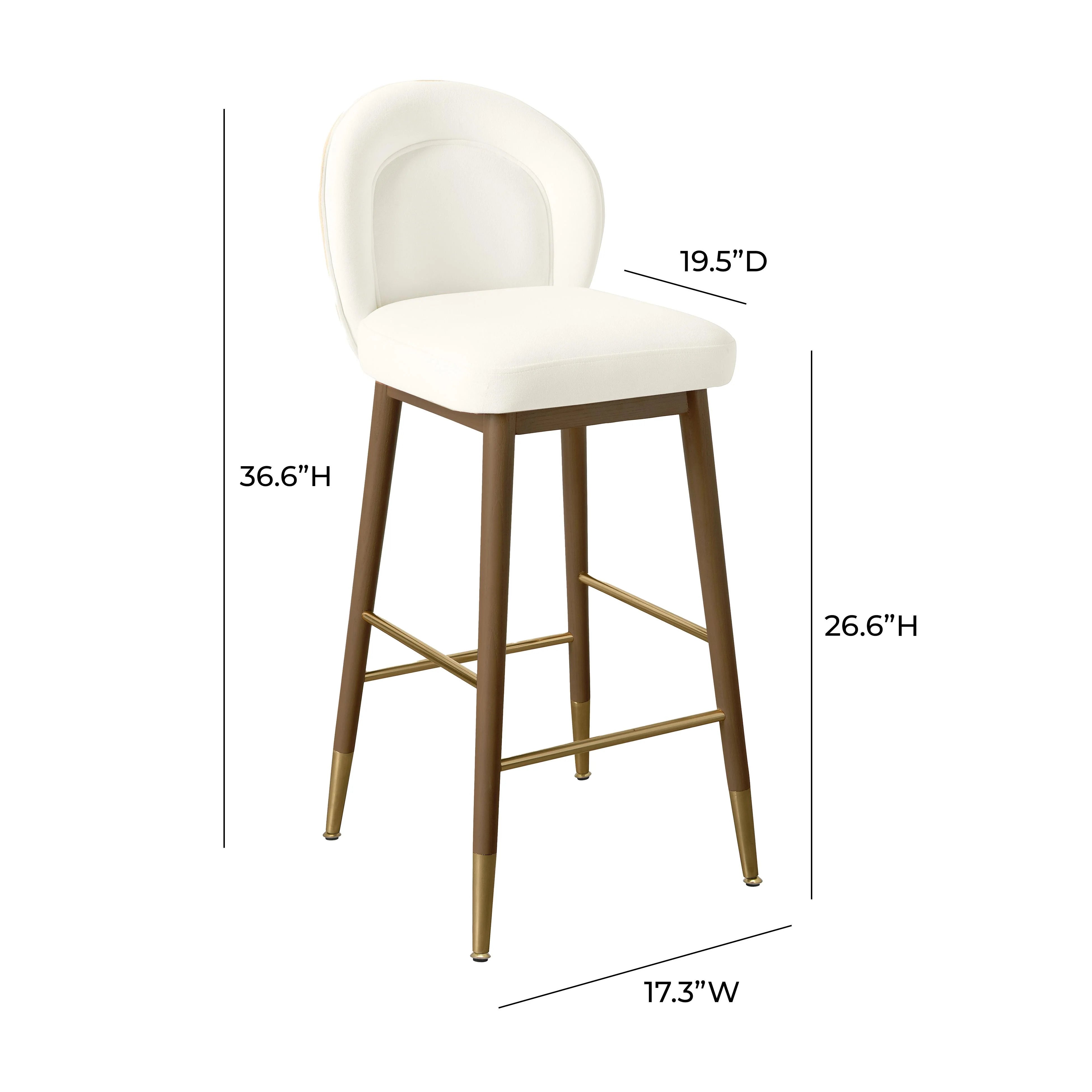 Hailey Performance Velvet Stool