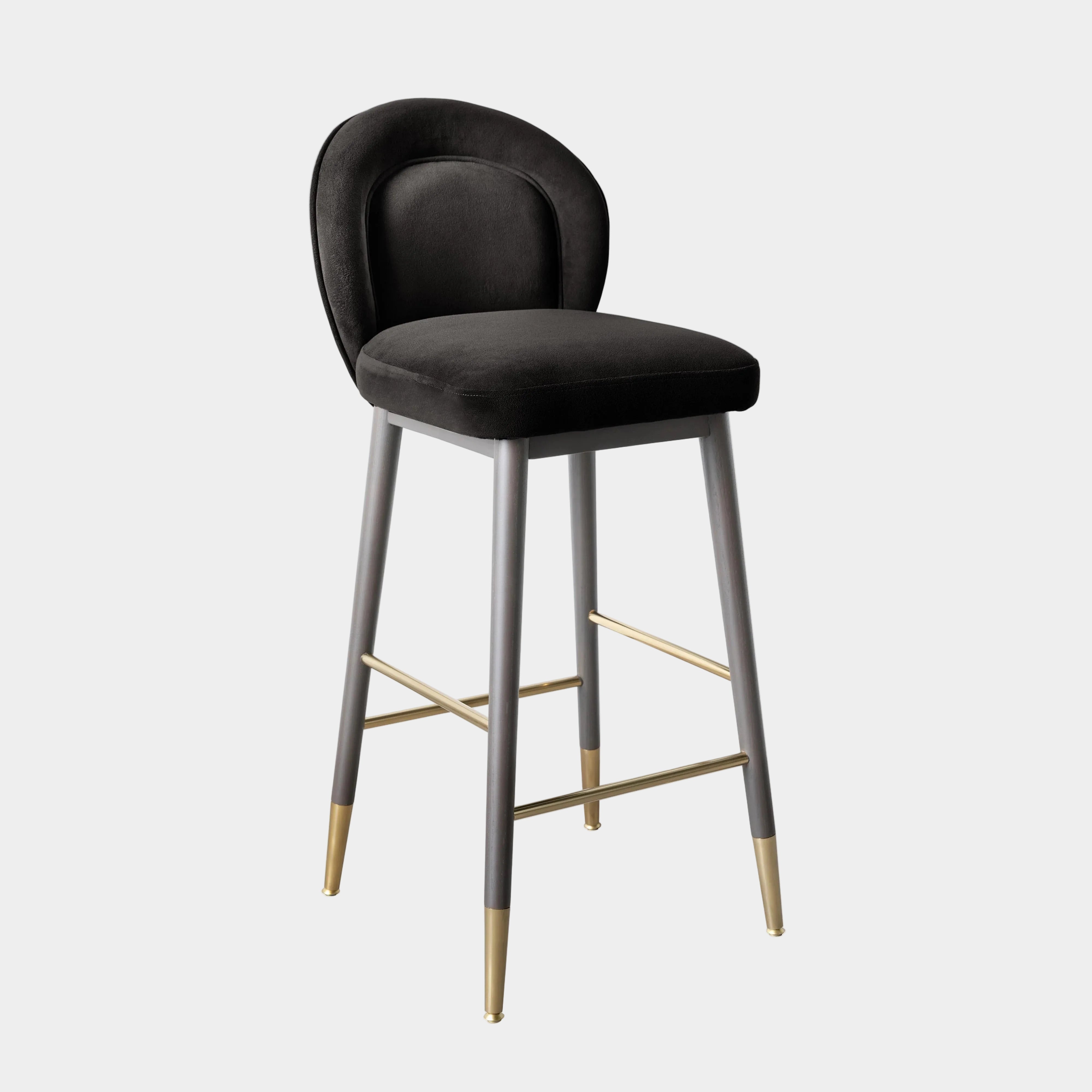 Hailey Performance Velvet Stool