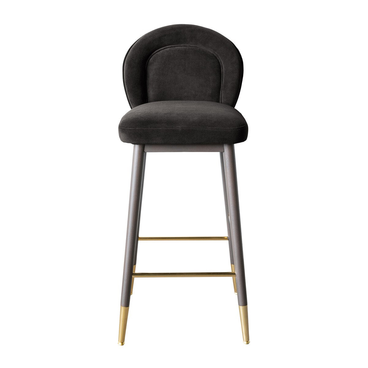 Hailey Charcoal Grey Velvet Counter Stool