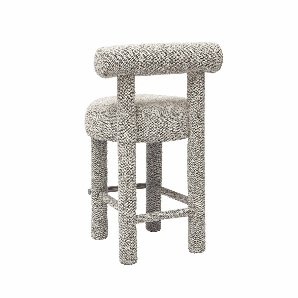 Carmel Black & White Performance Boucle Counter Stool