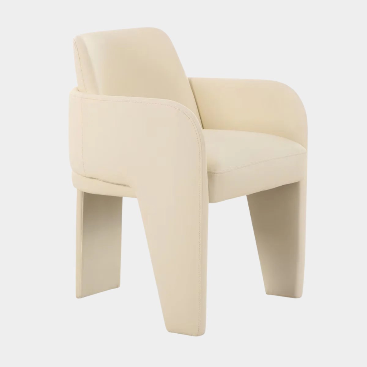 Leo Cream Performance Vegan Leather Dining Chair