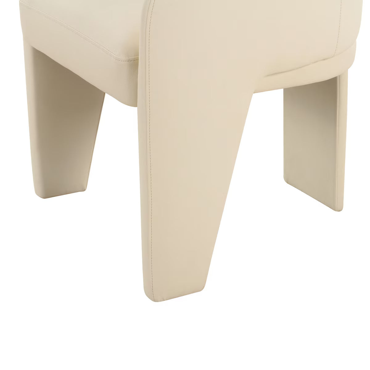 Leo Cream Performance Vegan Leather Dining Chair