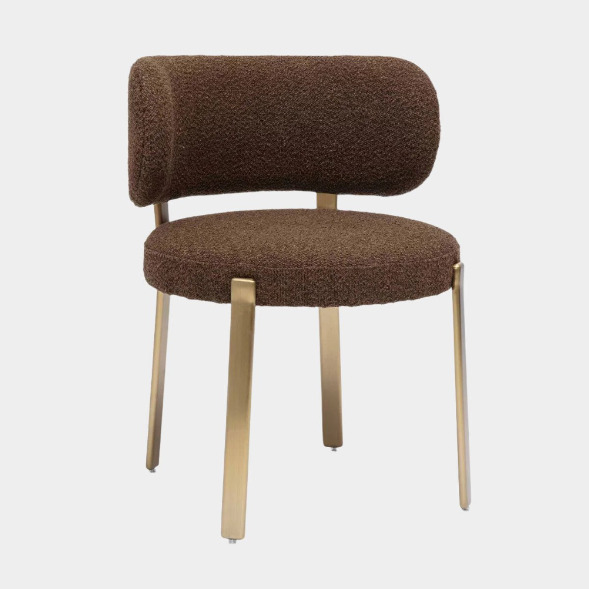 Margaret Chocolate Brown Performance Boucle Dining Chair