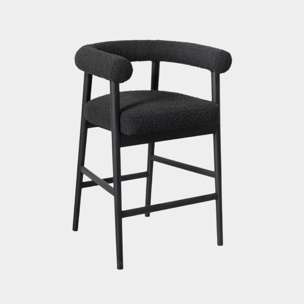 Spara Black Performance Boucle Counter Stool