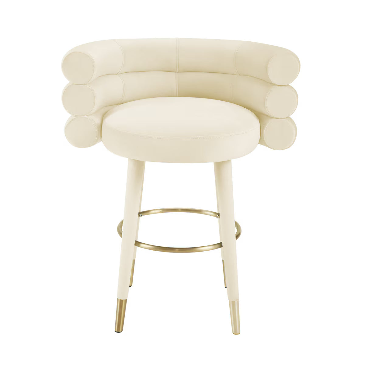 Betty Cream Velvet Counter Stool