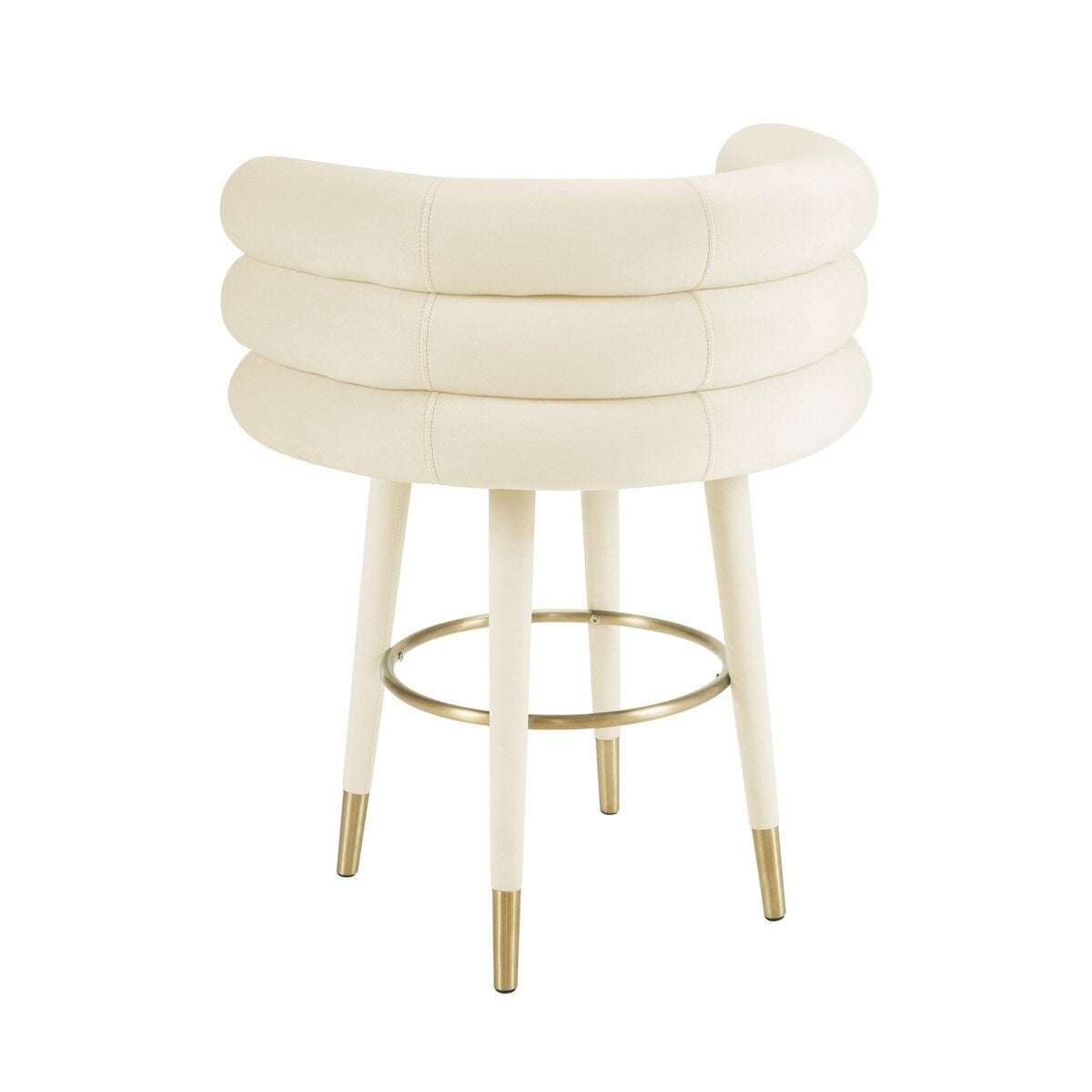 Betty Cream Velvet Counter Stool