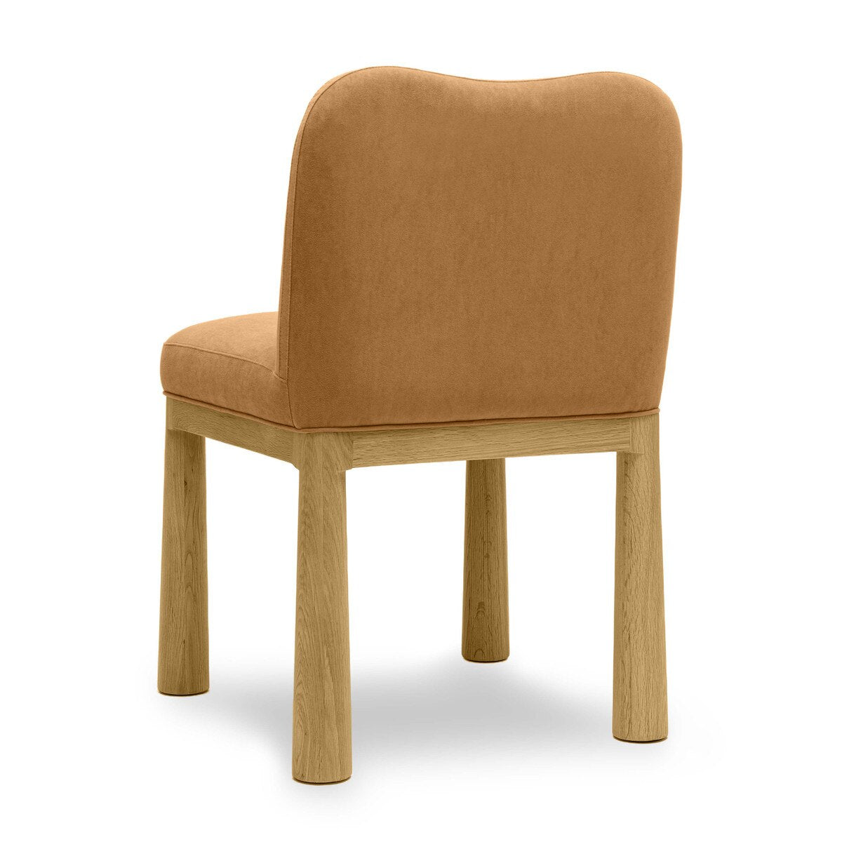 Tiara Cognac Velvet Oak Dining Chair