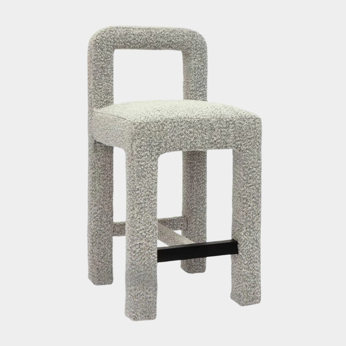 Hazel Grey Boucle Counter Stool