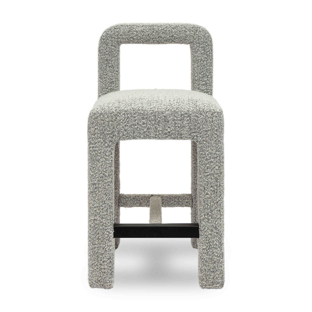 Hazel Grey Boucle Counter Stool