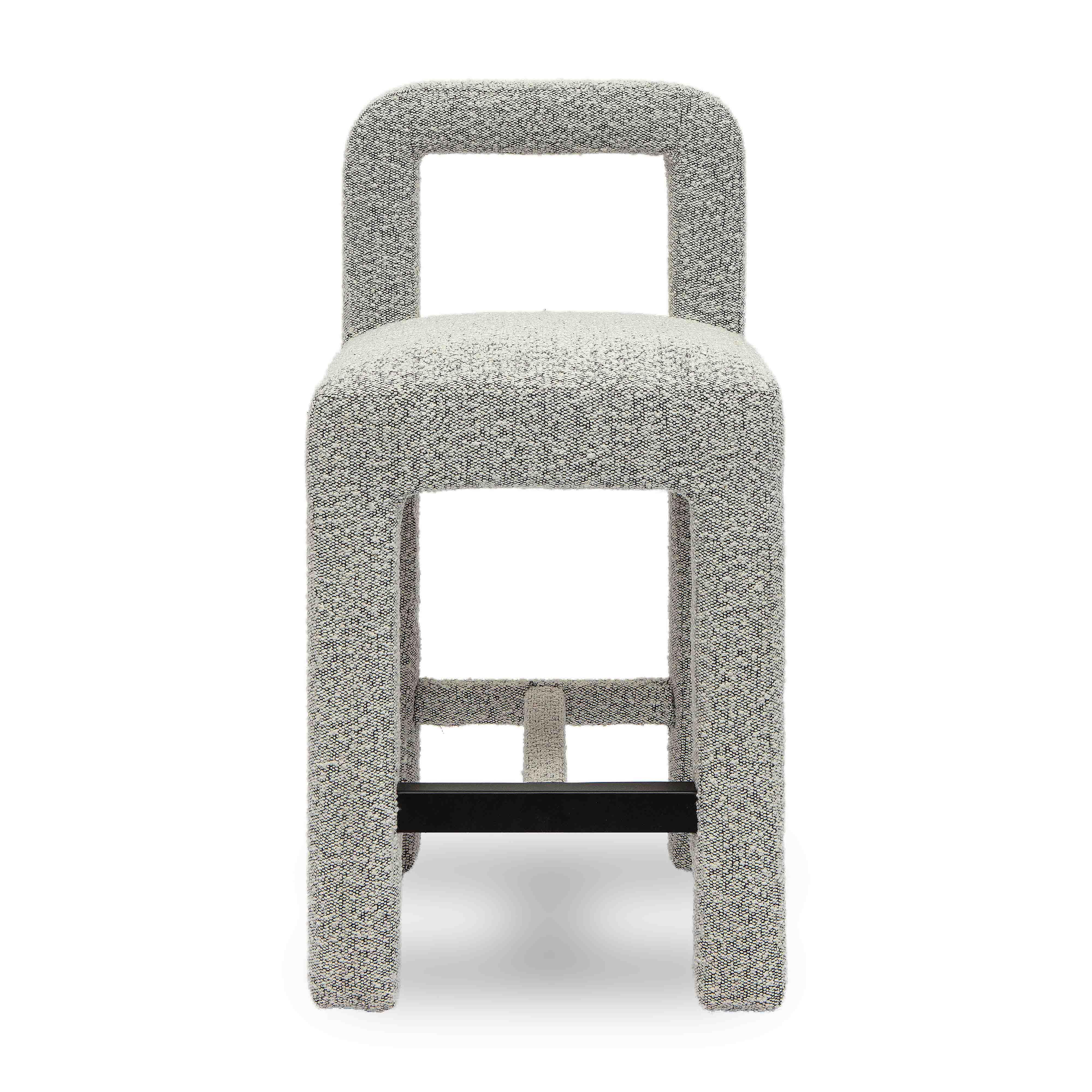 Tabouret de bar Hazel Black Boucle