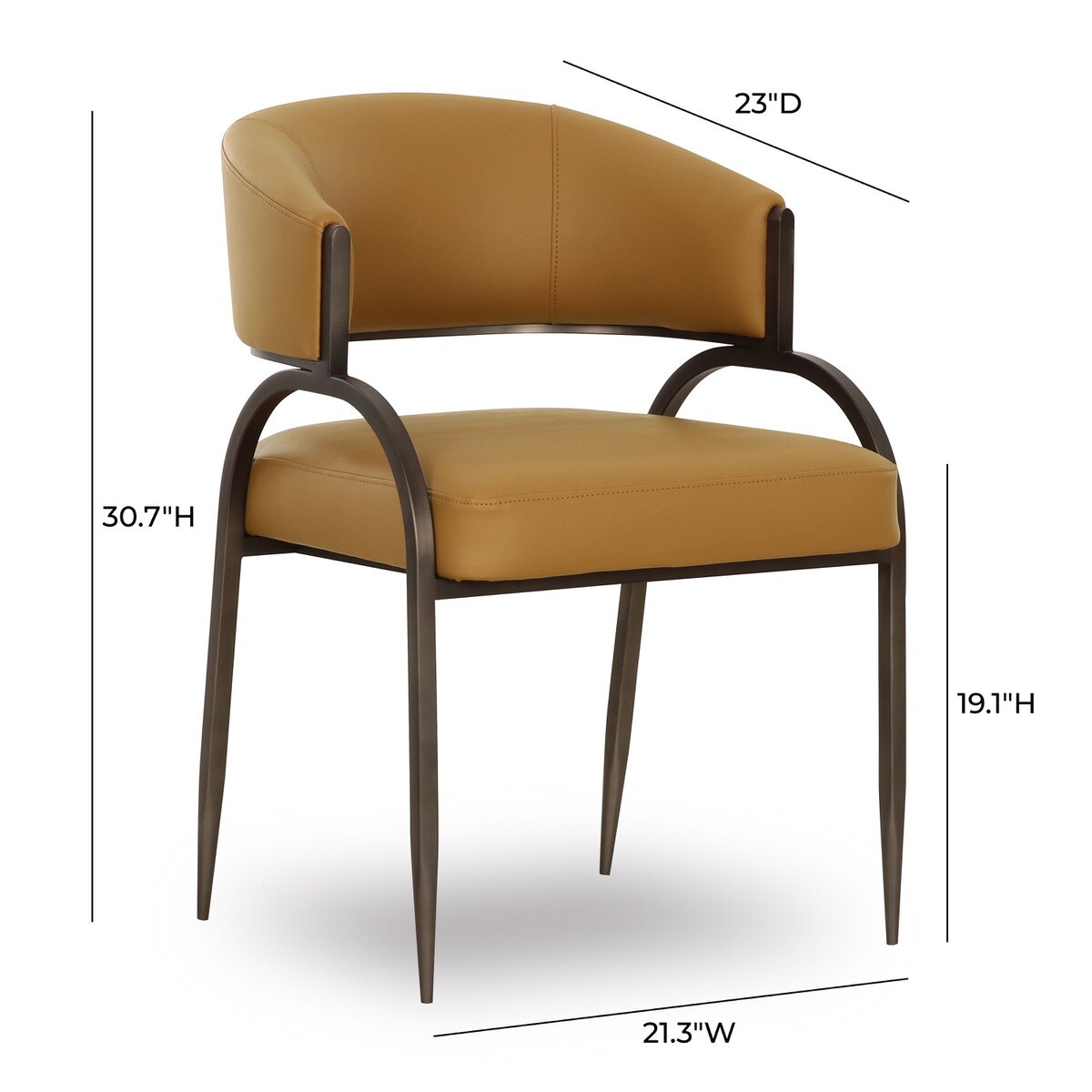 Tatum Tan Performance Vegan Leather Dining Chair