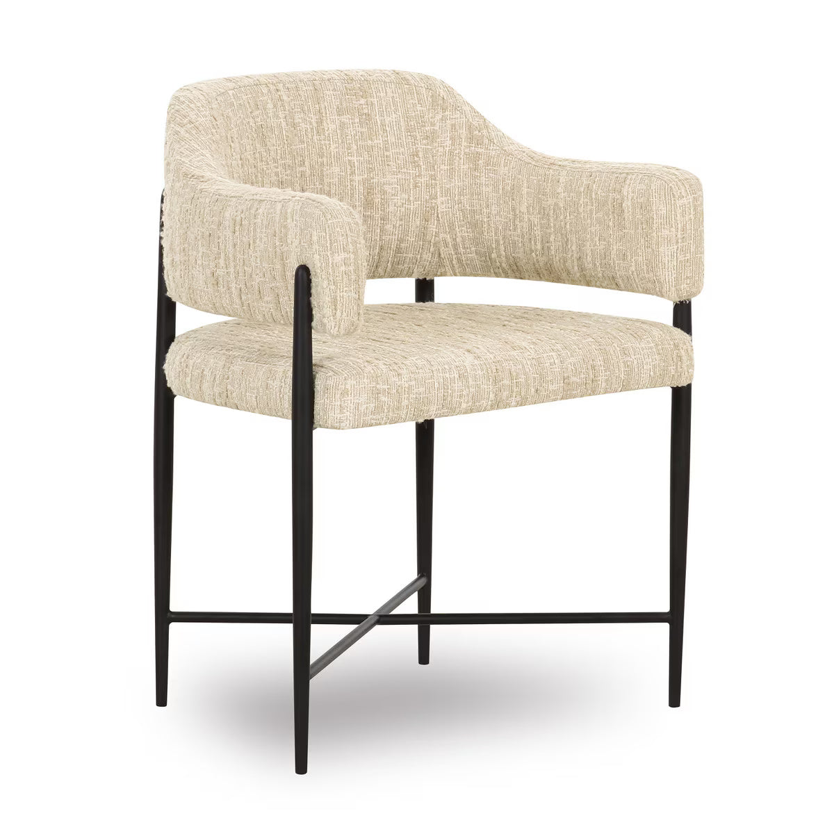 Tiara Cream Velvet Oak Dining Chair