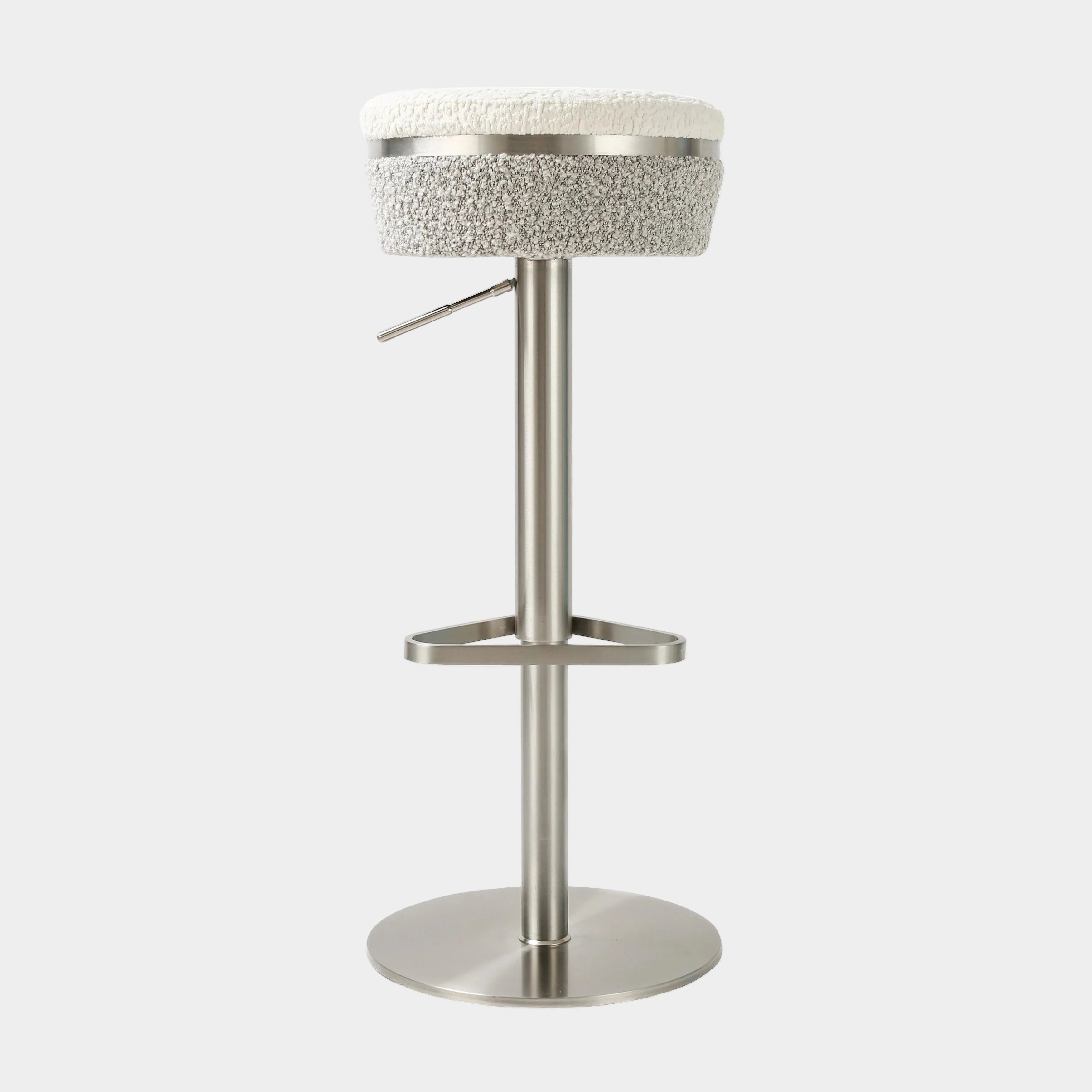 Tabouret réglable Boucle blanc et gris Astro