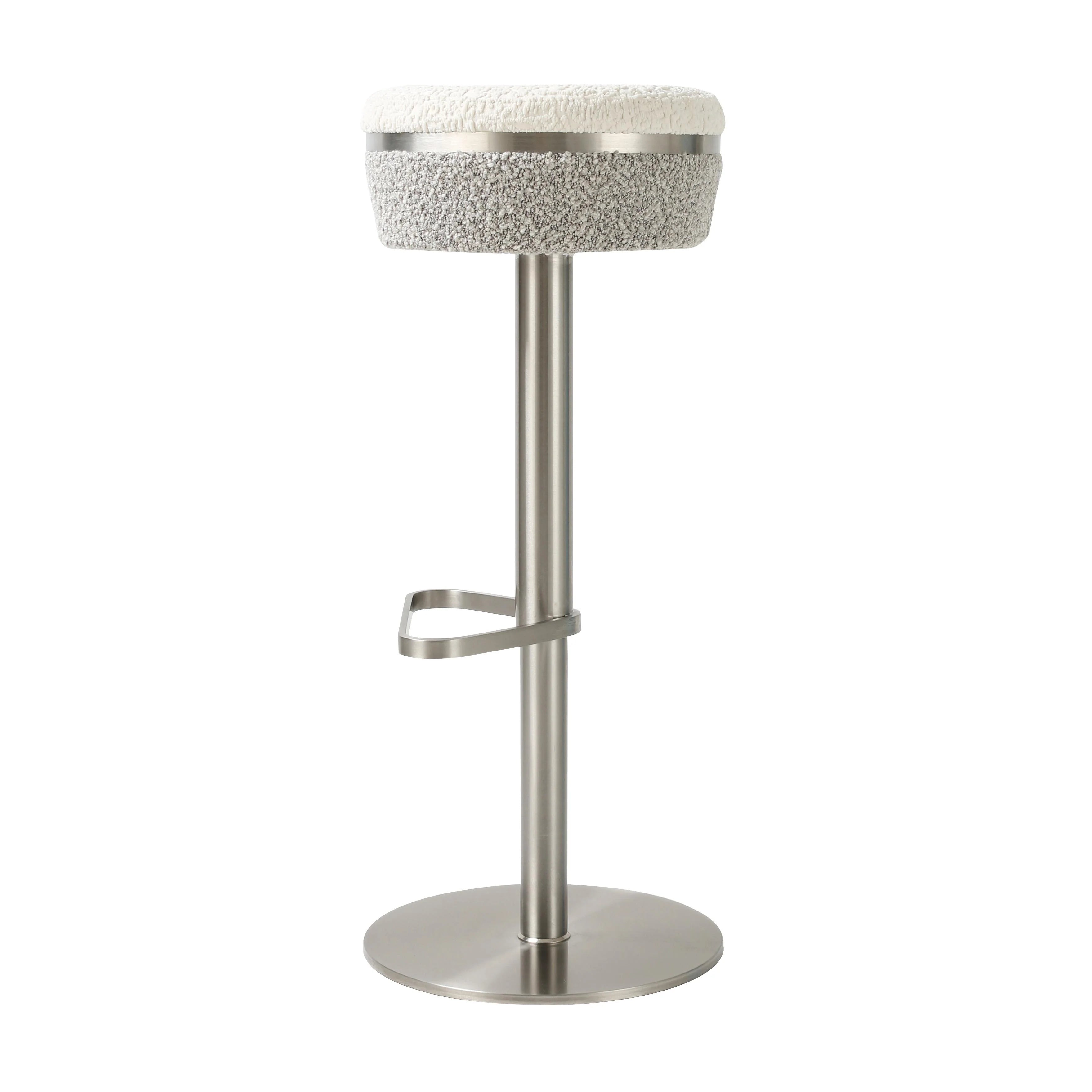 Tabouret réglable Boucle blanc et gris Astro